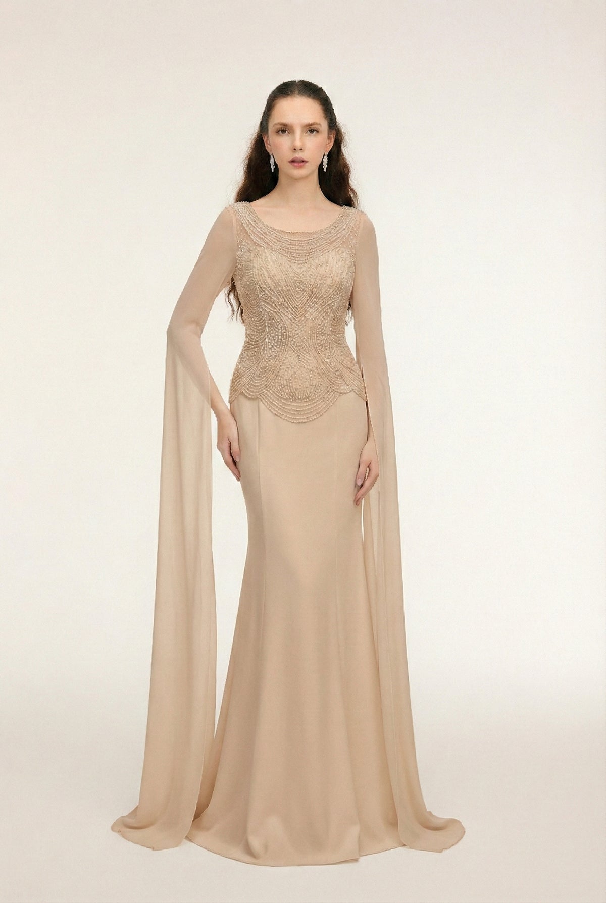 Safiya crepe & Chiffon dress
