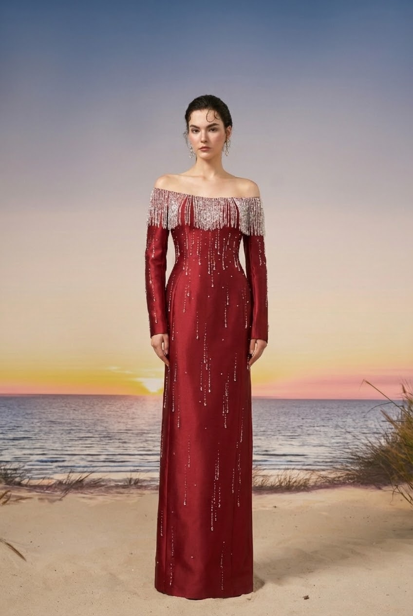 Talia royal taffeta dress