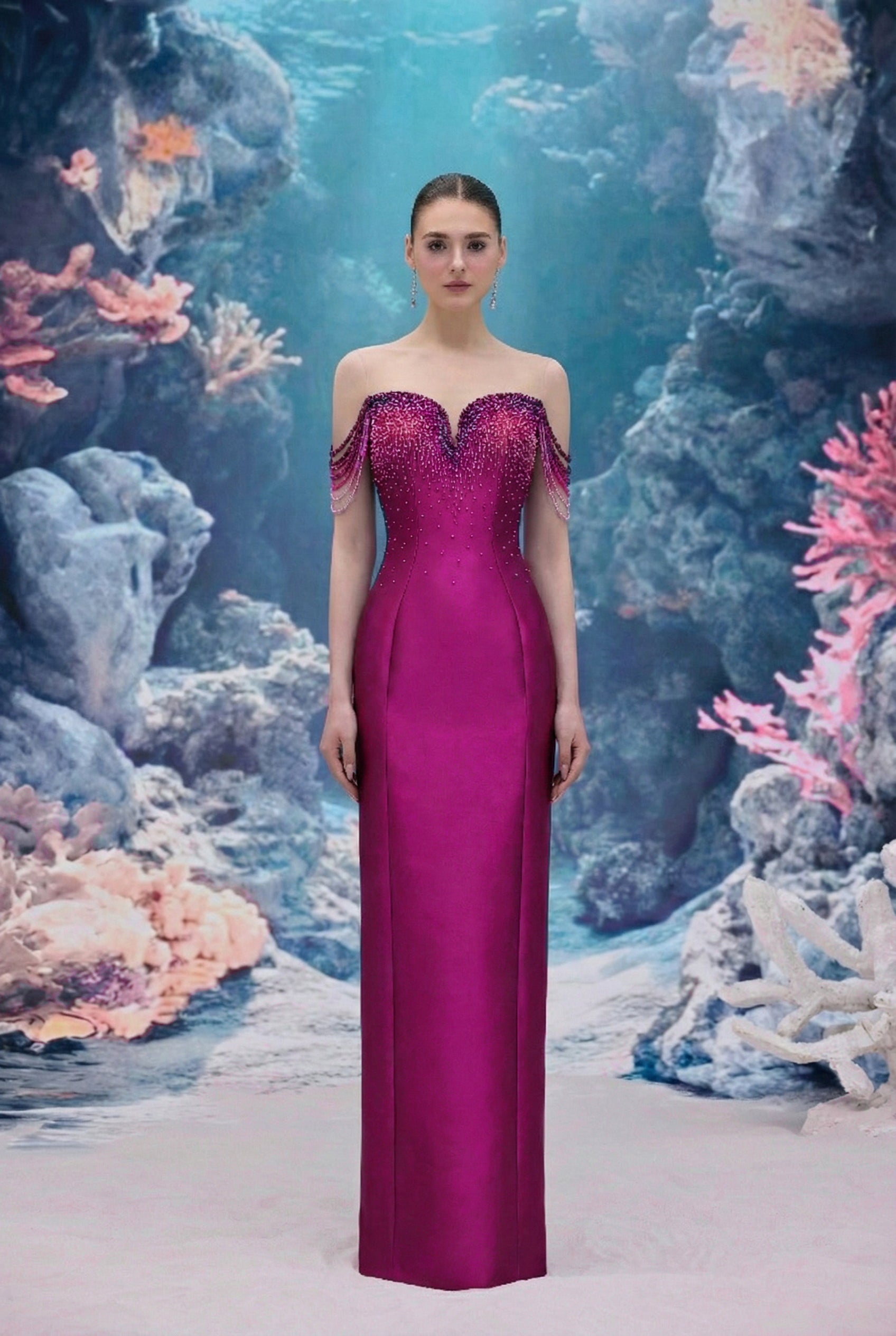 Celeste Royal Taffeta Dress