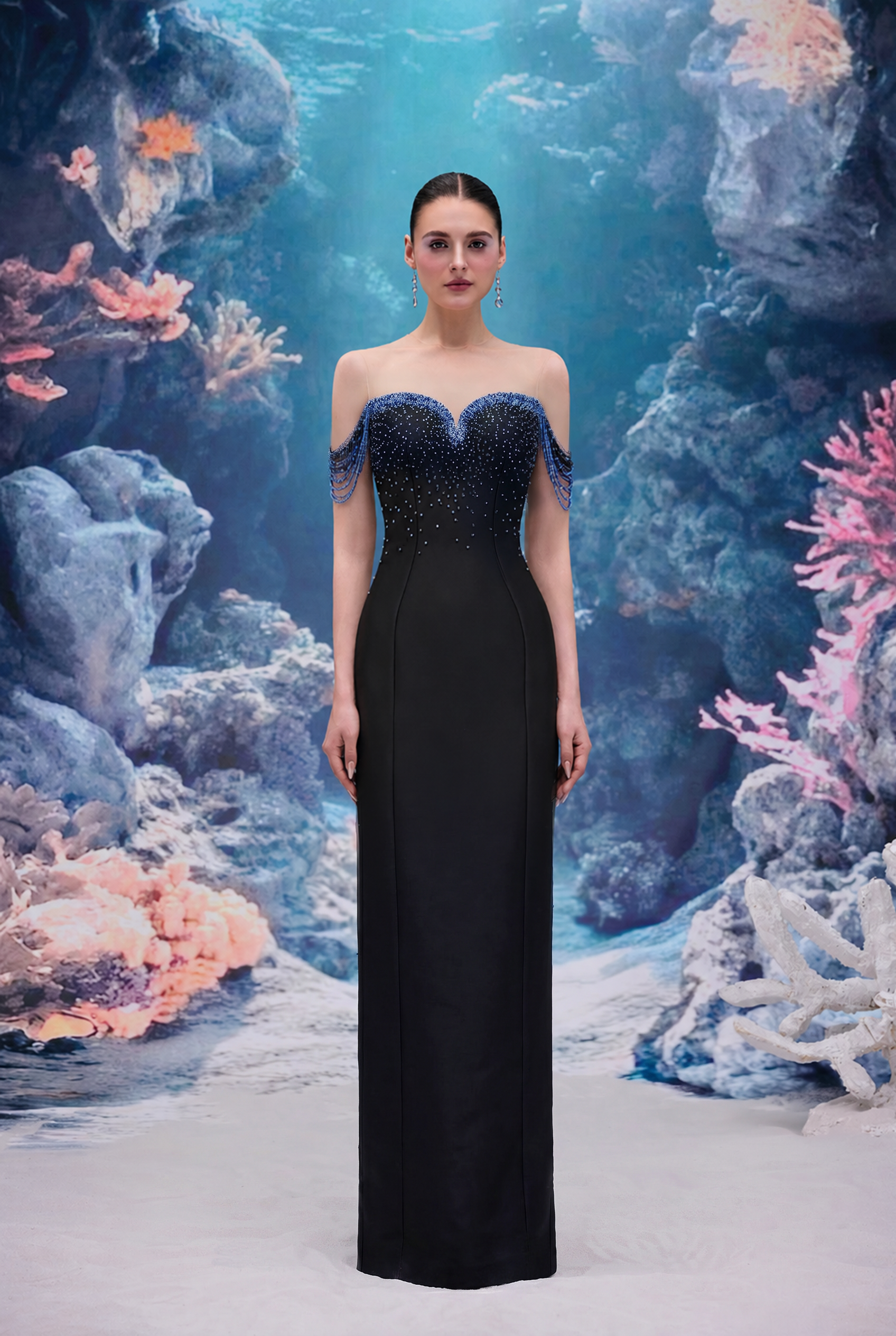Celeste Royal Taffeta Dress