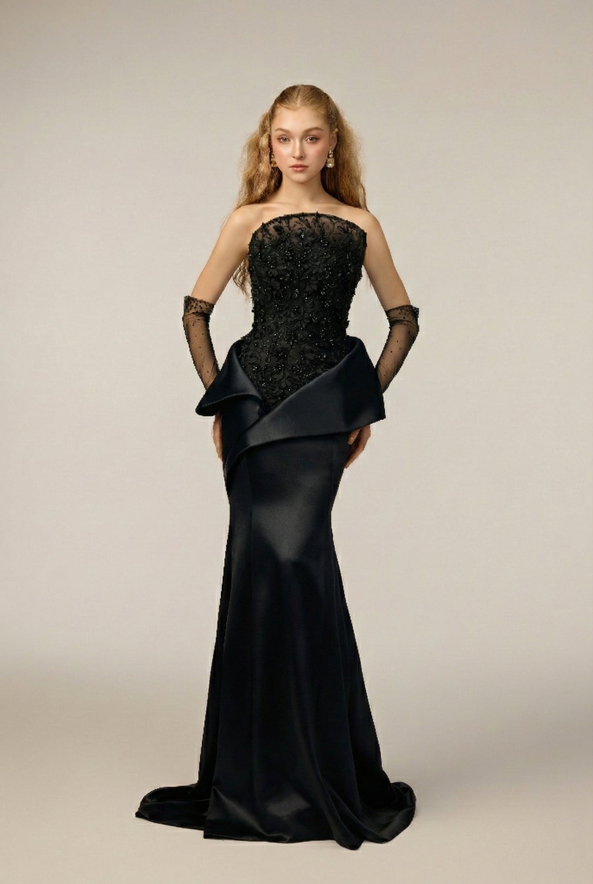 Ilyana Tulle & Royal Silk dress