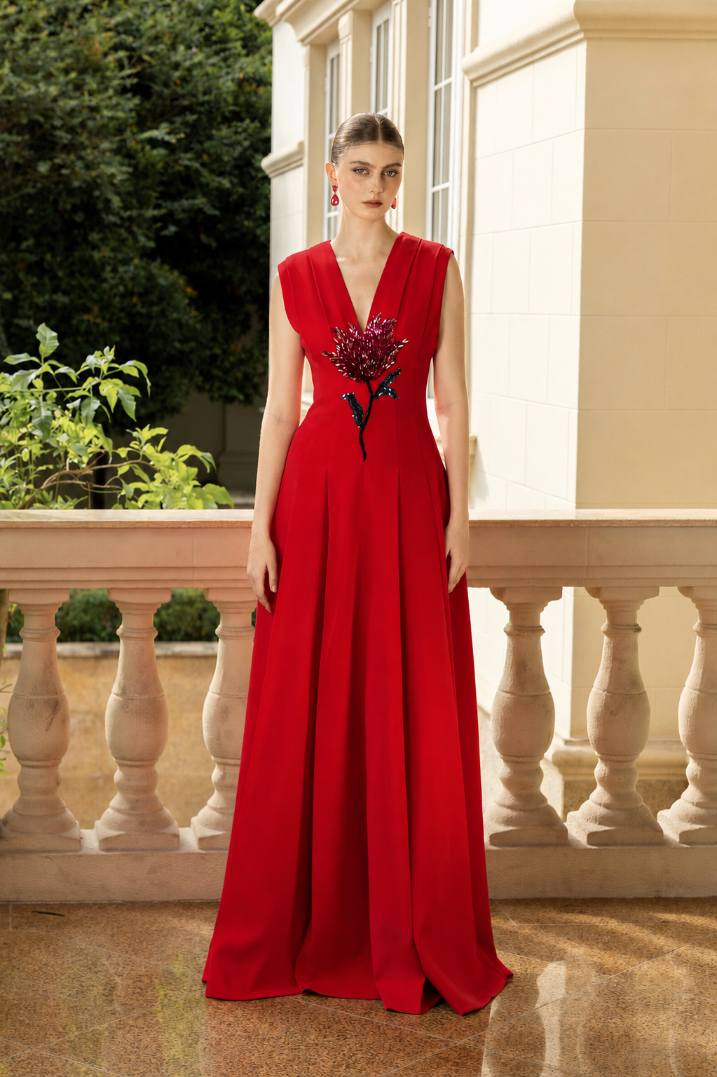Solène Crepe Dress