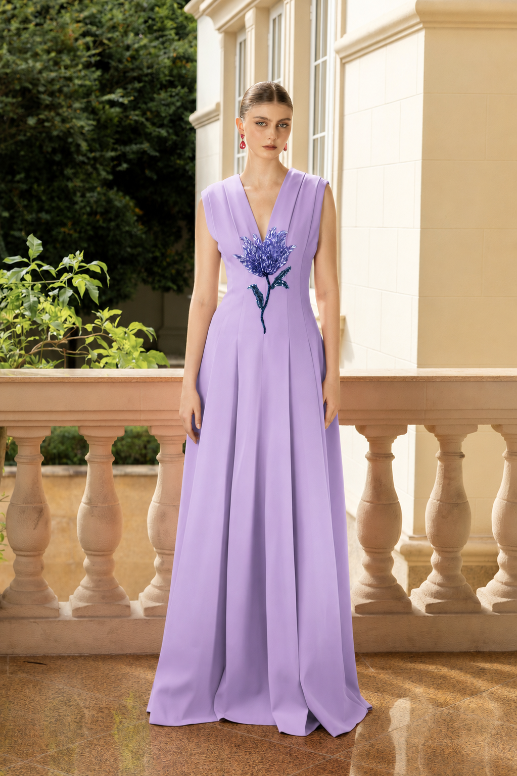 Solène Crepe Dress