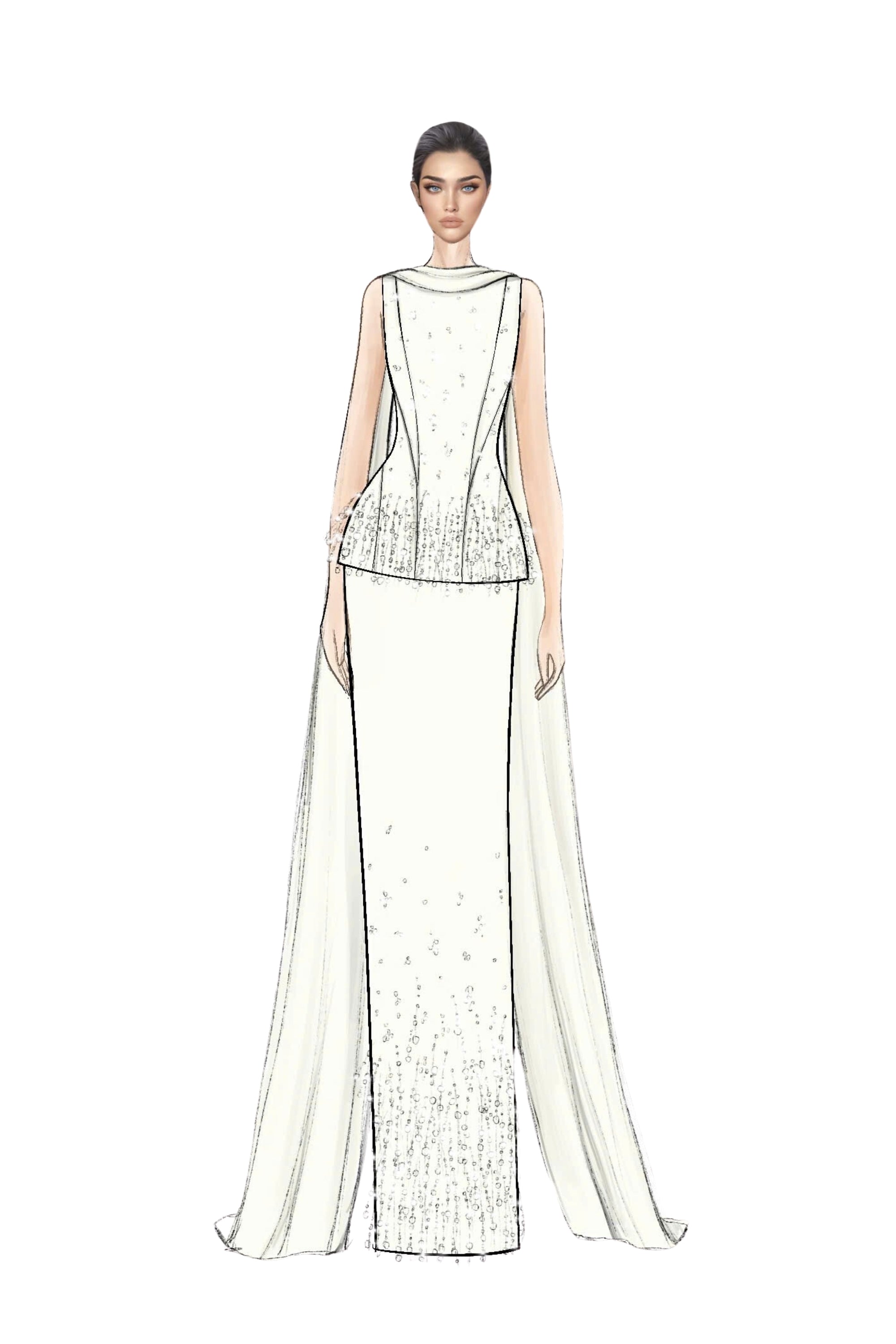 Salma silk taffeta dress