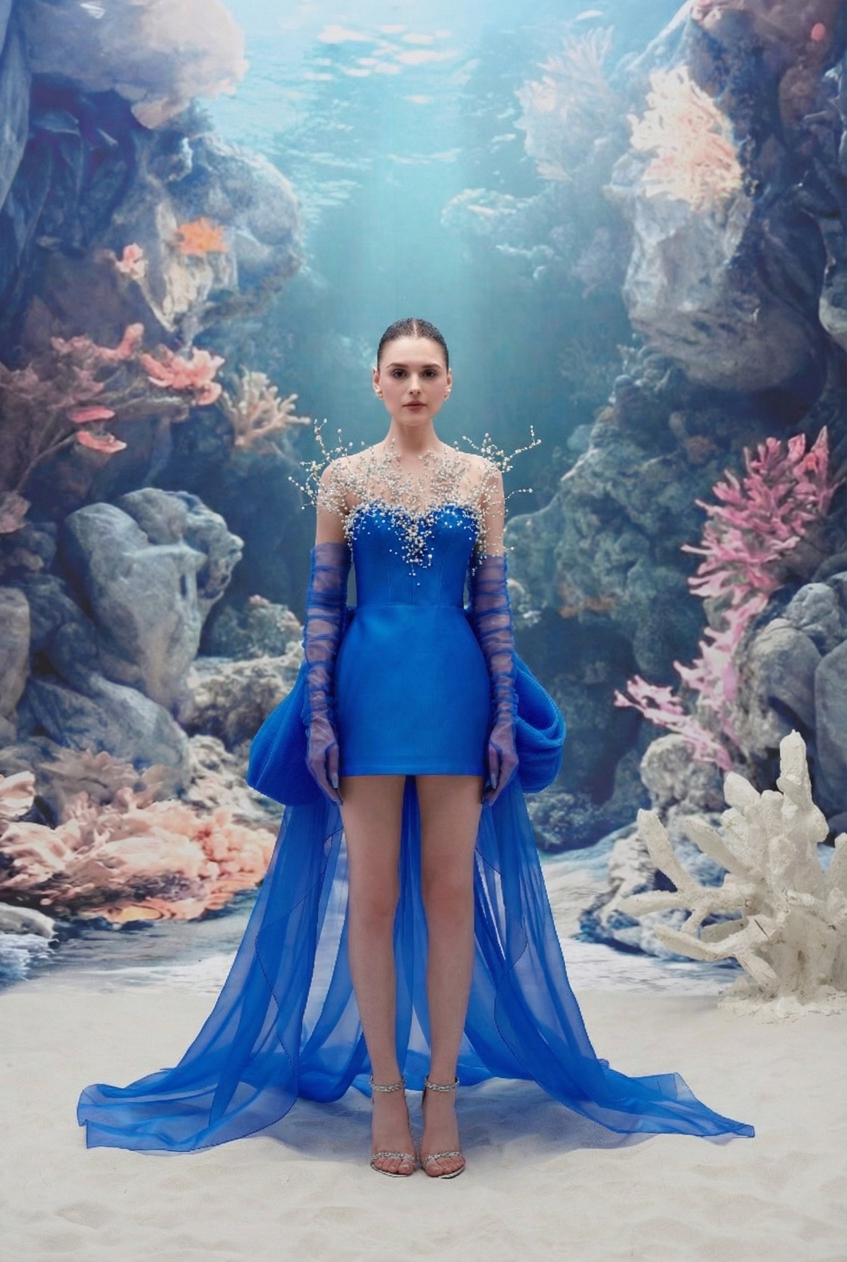 Ondine Queen Taffeta & Organza Dress