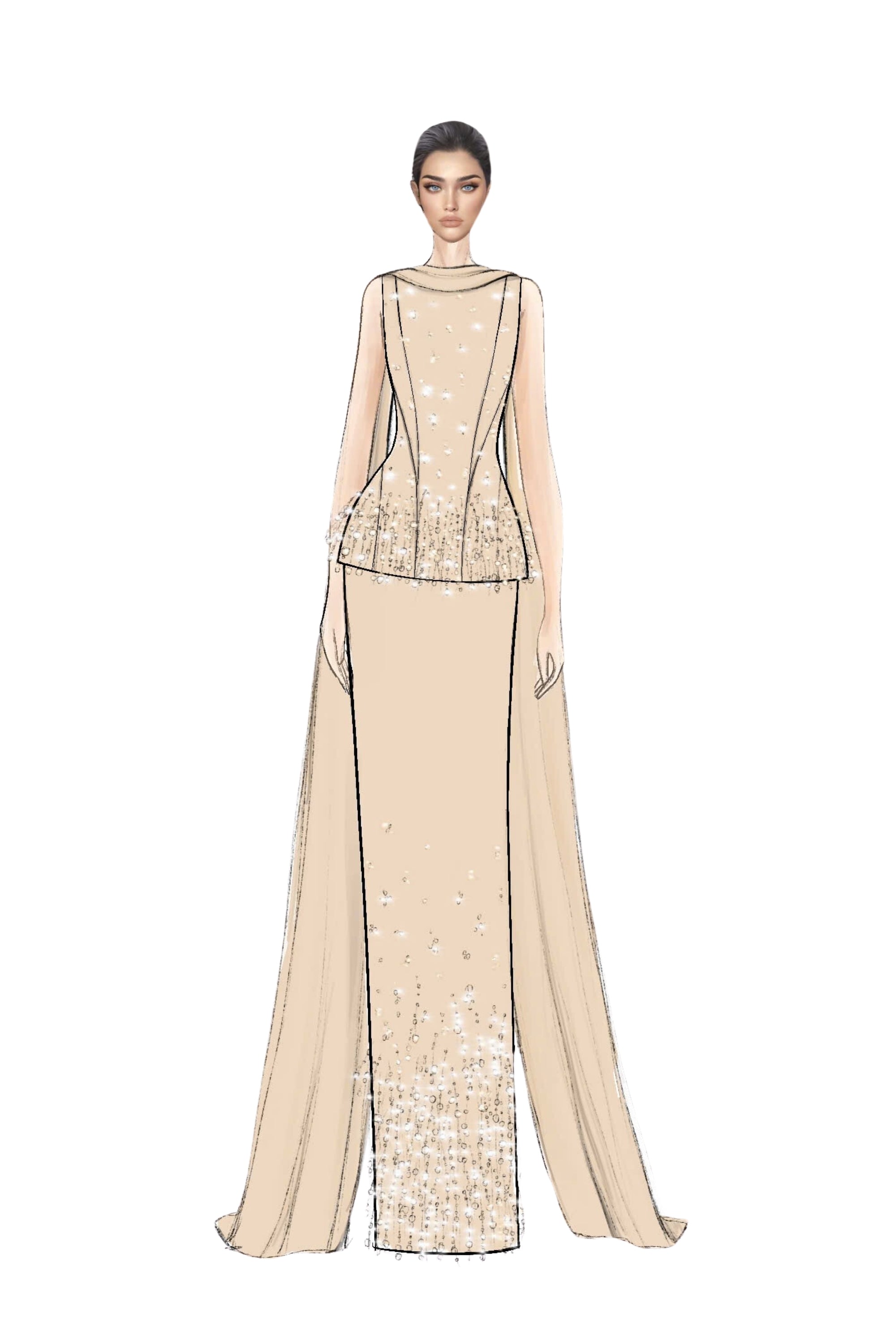 Salma silk taffeta dress