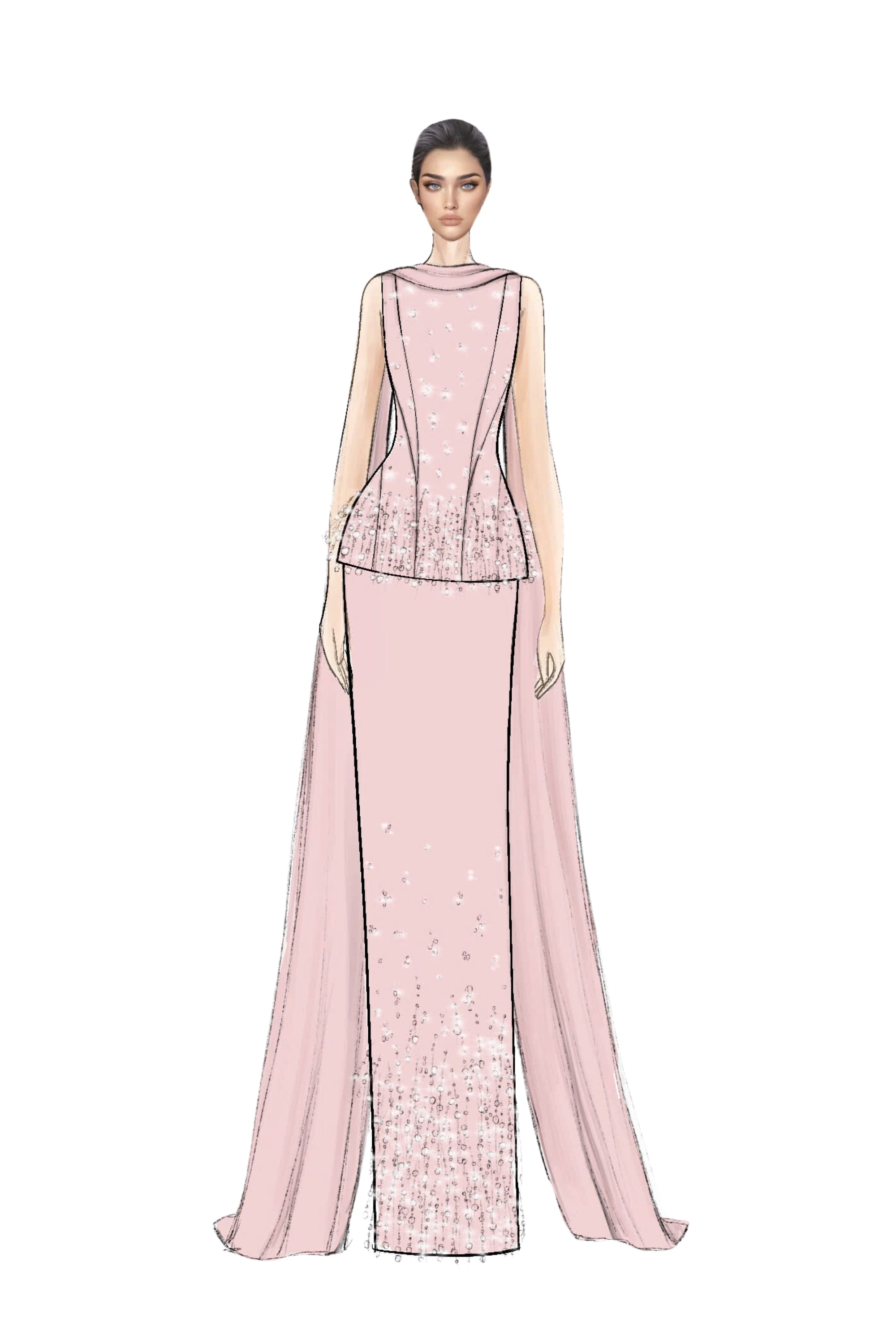 Salma silk taffeta dress