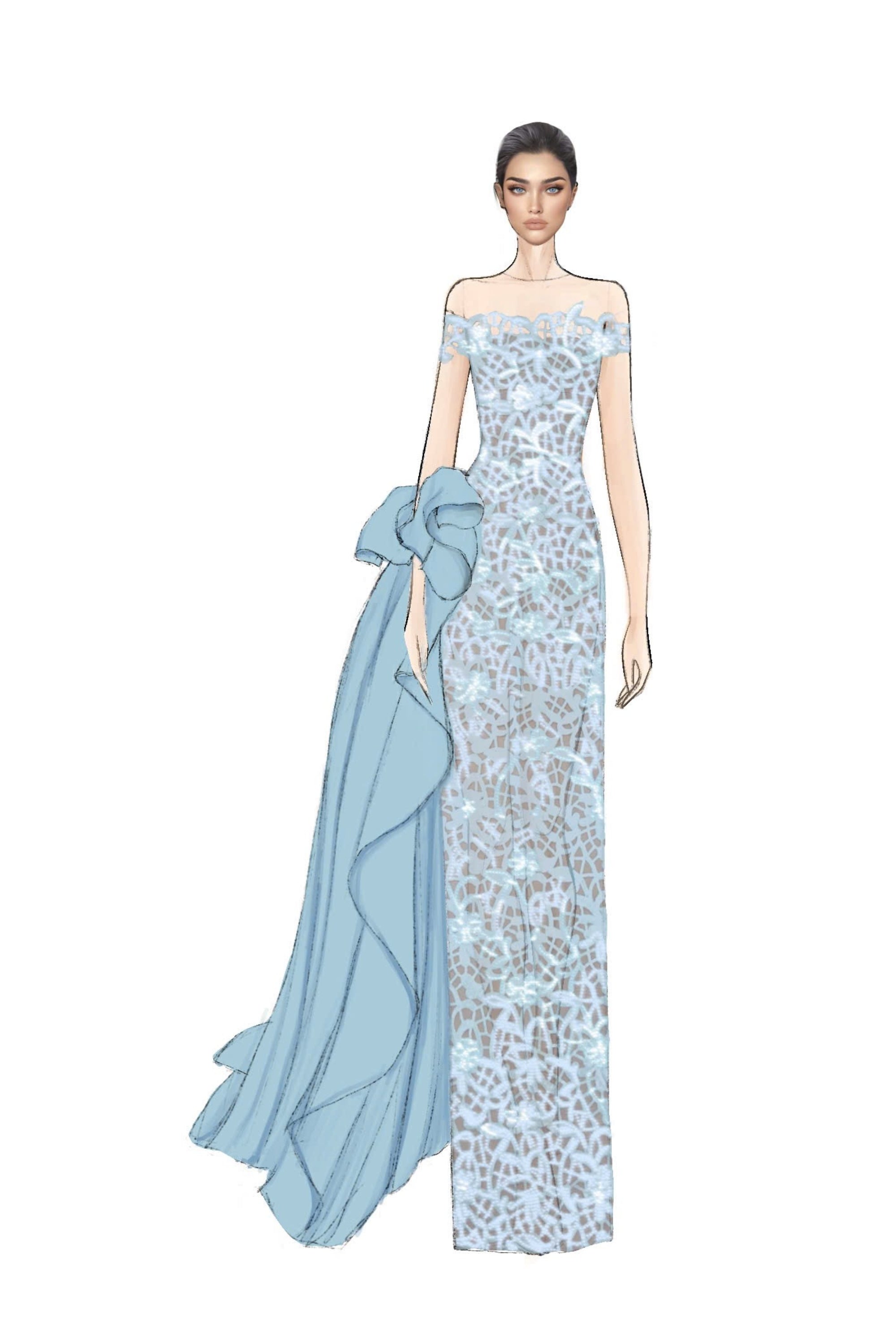 Fawaniya sequin lace dress