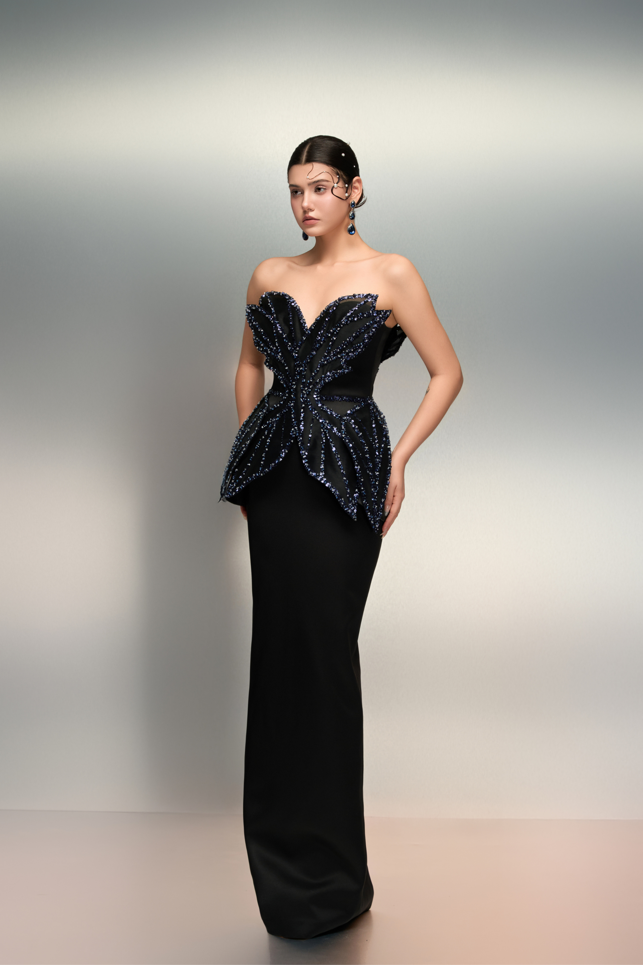 Reem silk taffeta dress