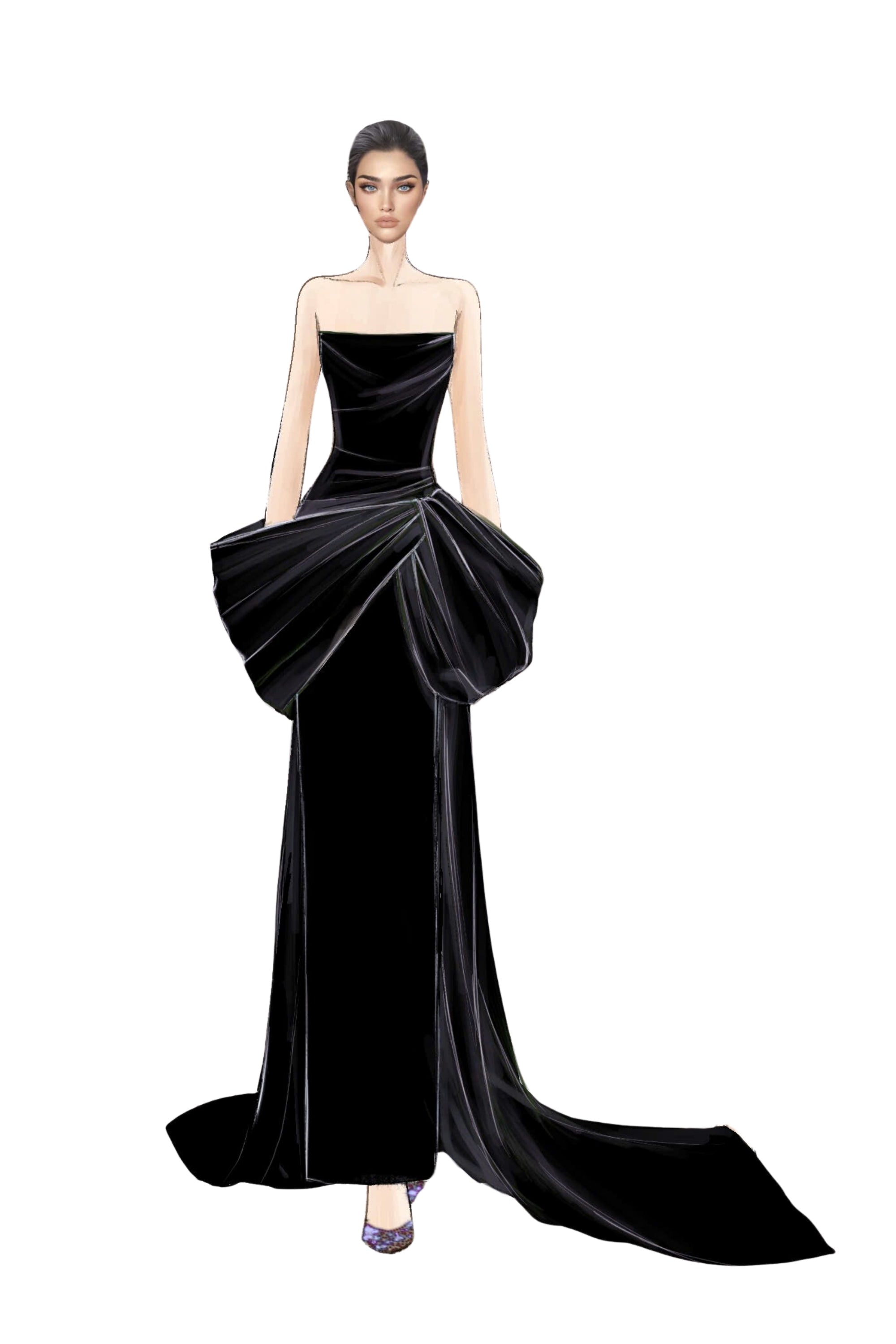 Jawaher royal taffeta dress