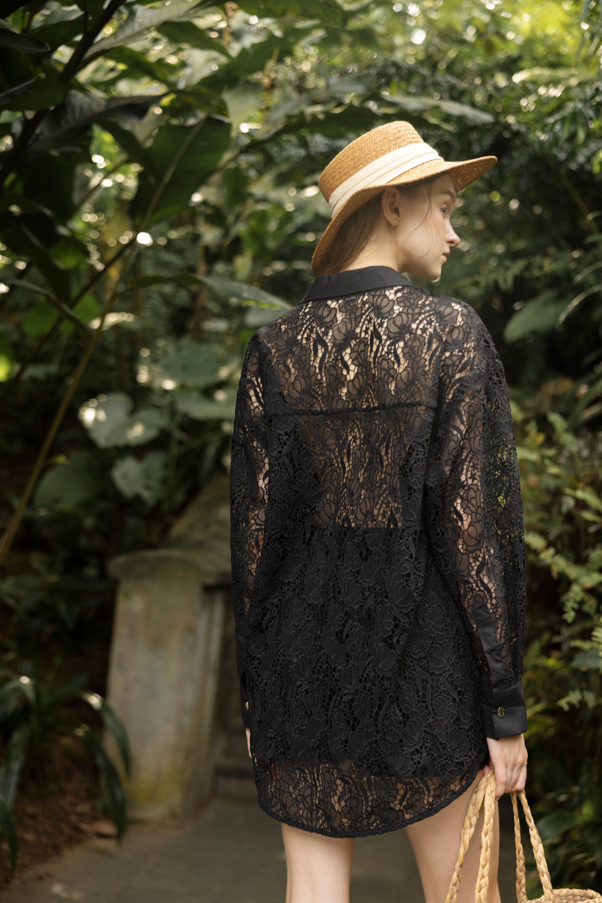 Set Astrid lace crystal shirt