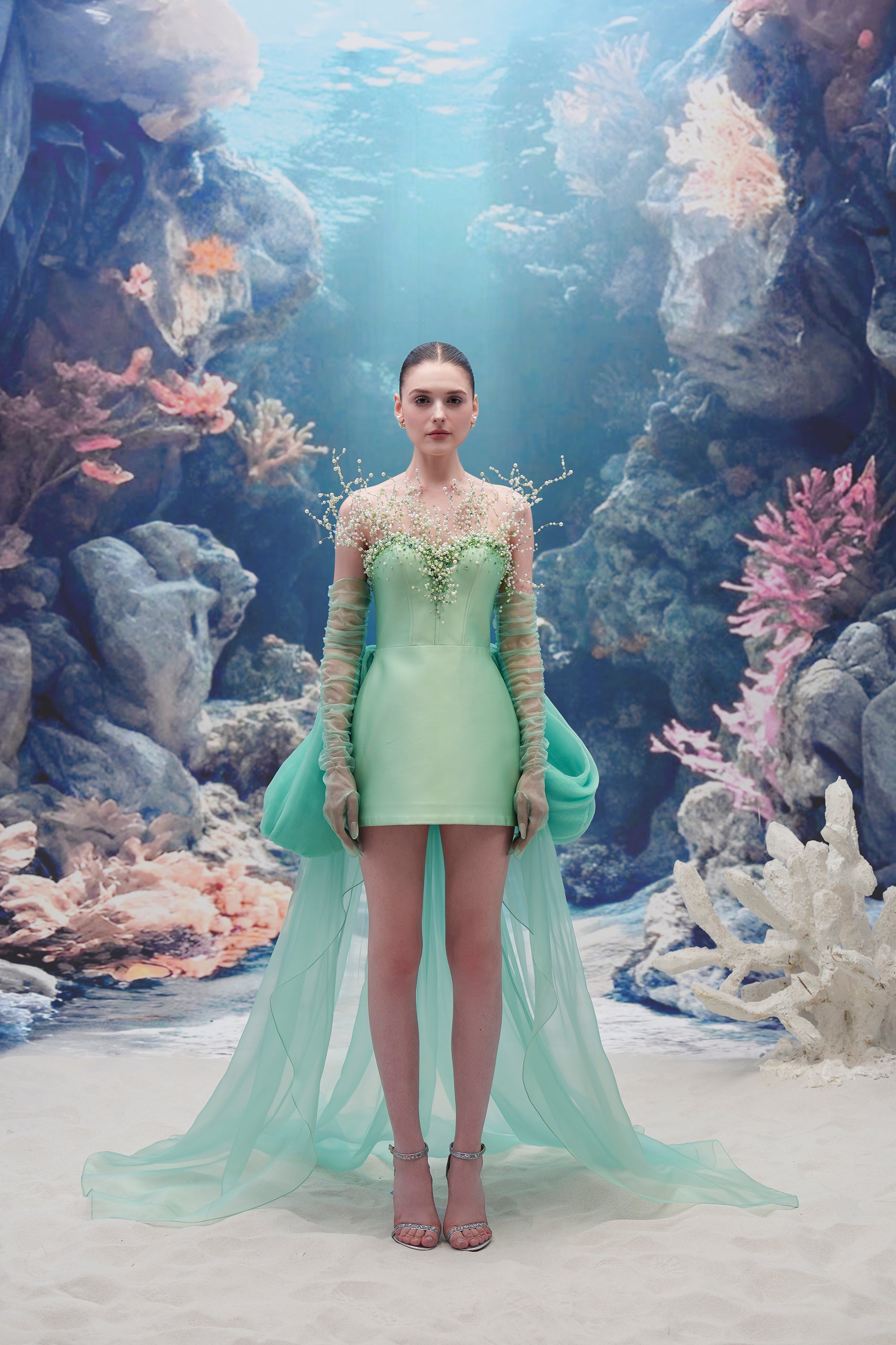 Ondine Queen Taffeta & Organza Dress