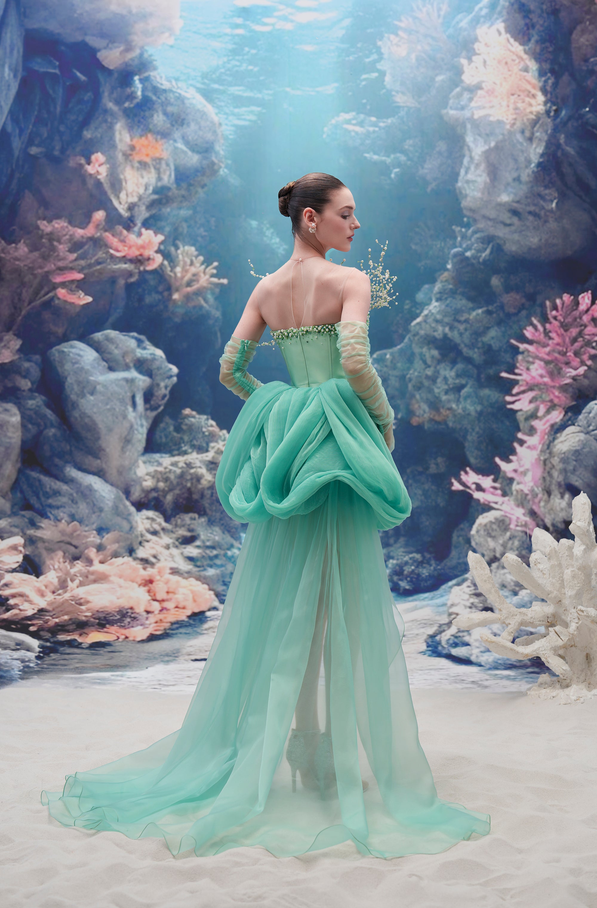 Ondine Queen Taffeta & Organza Dress