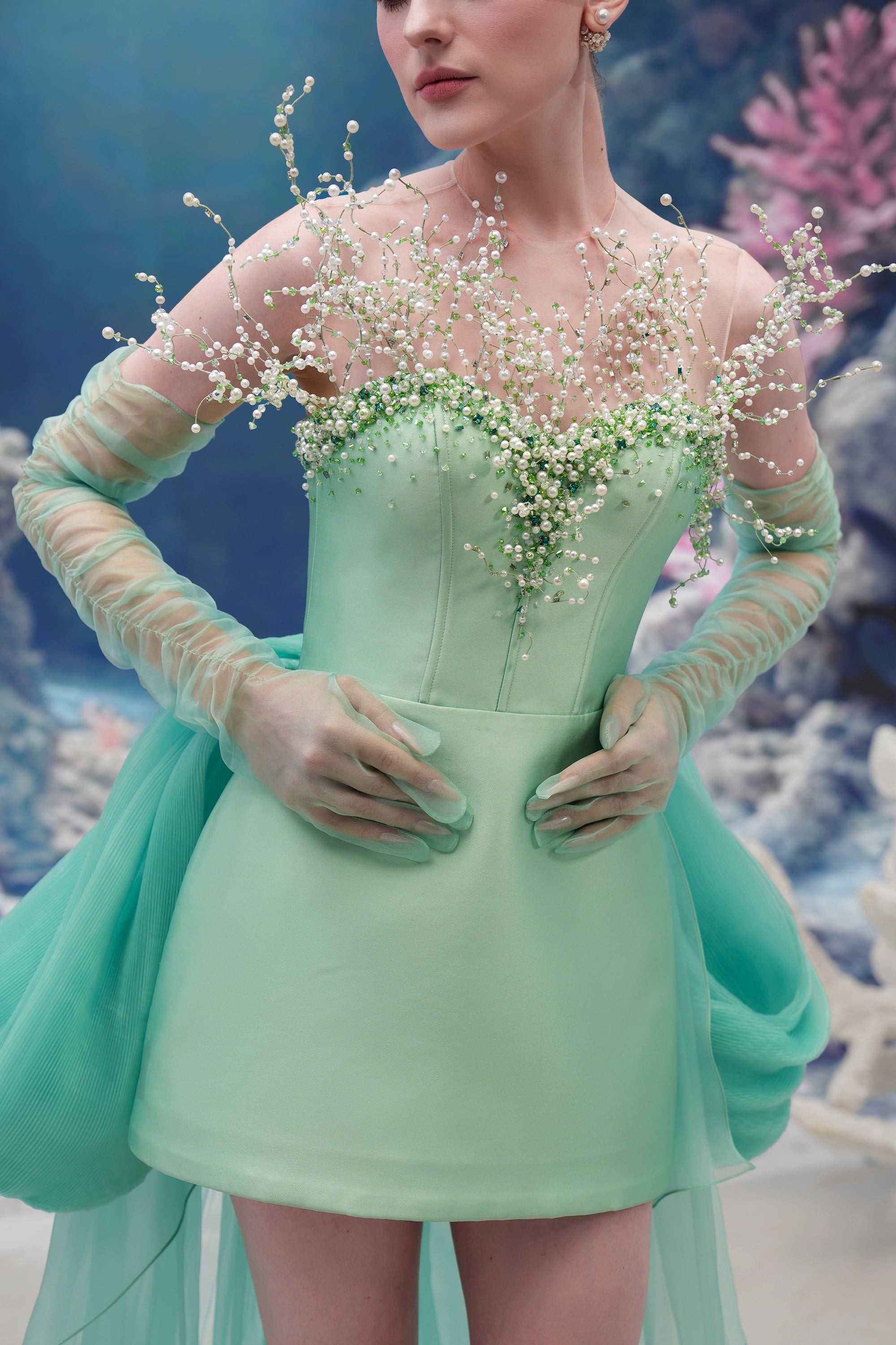 Ondine Queen Taffeta & Organza Dress