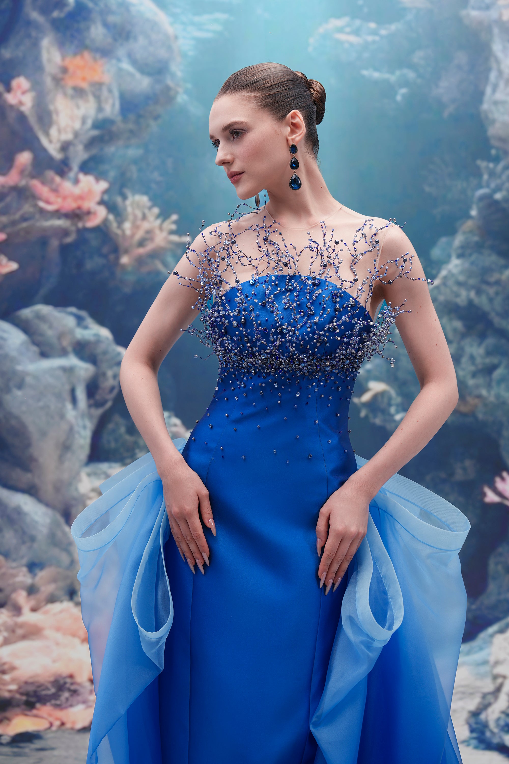 Ondina Queen Taffeta & Organza Dress