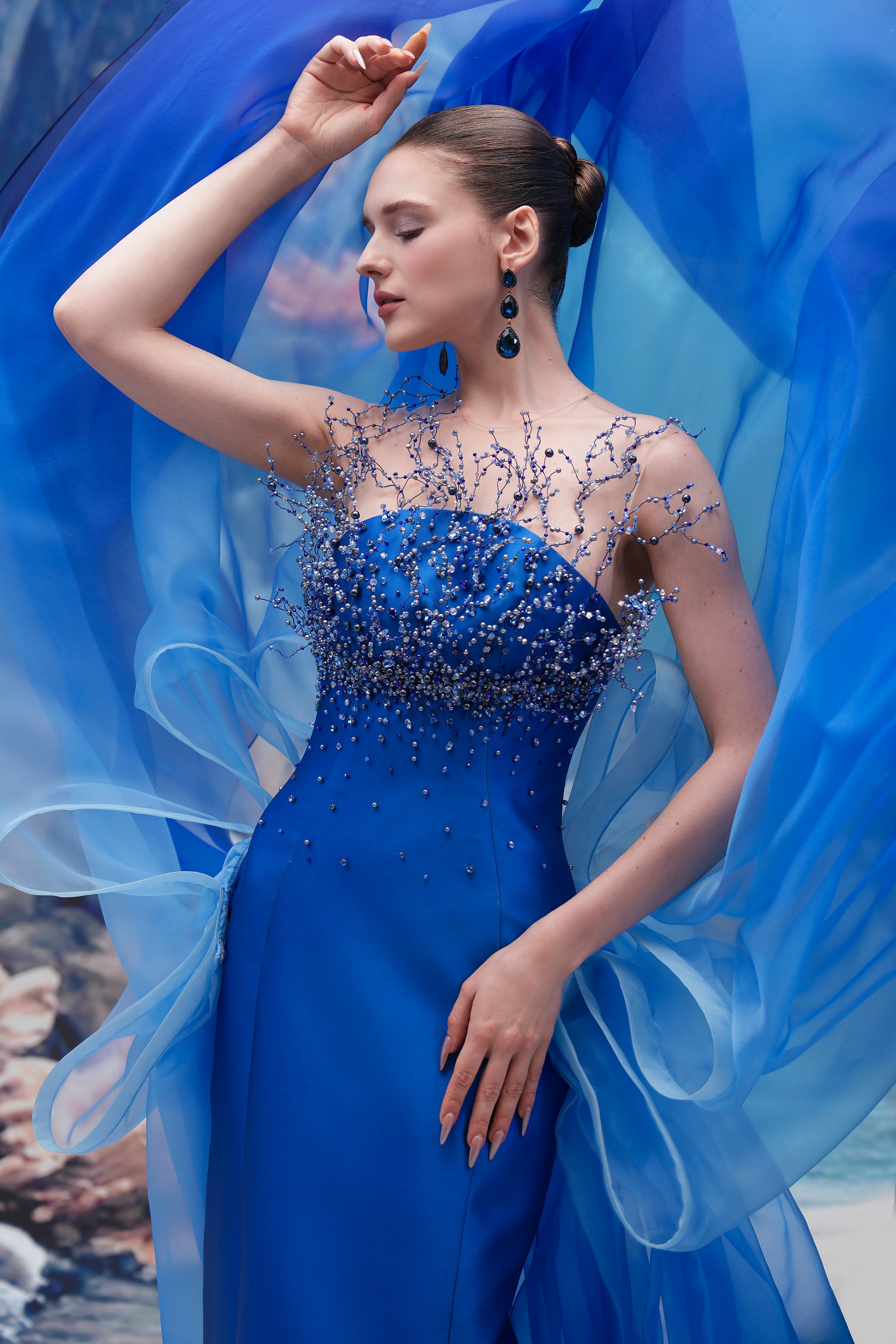Ondina Queen Taffeta & Organza Dress