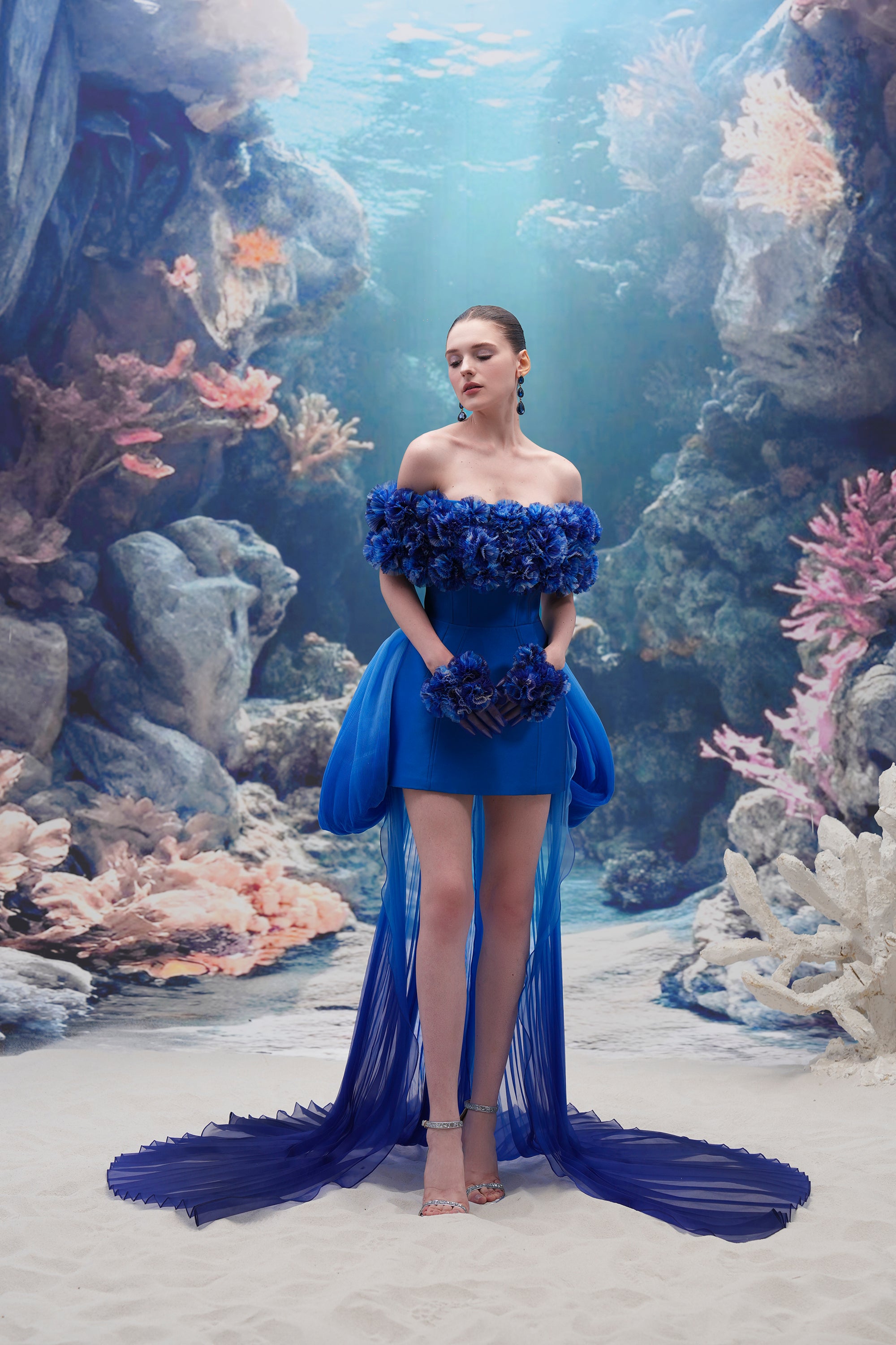 Maris Queen Taffeta & Organza Dress And Ophelia Organza Gloves