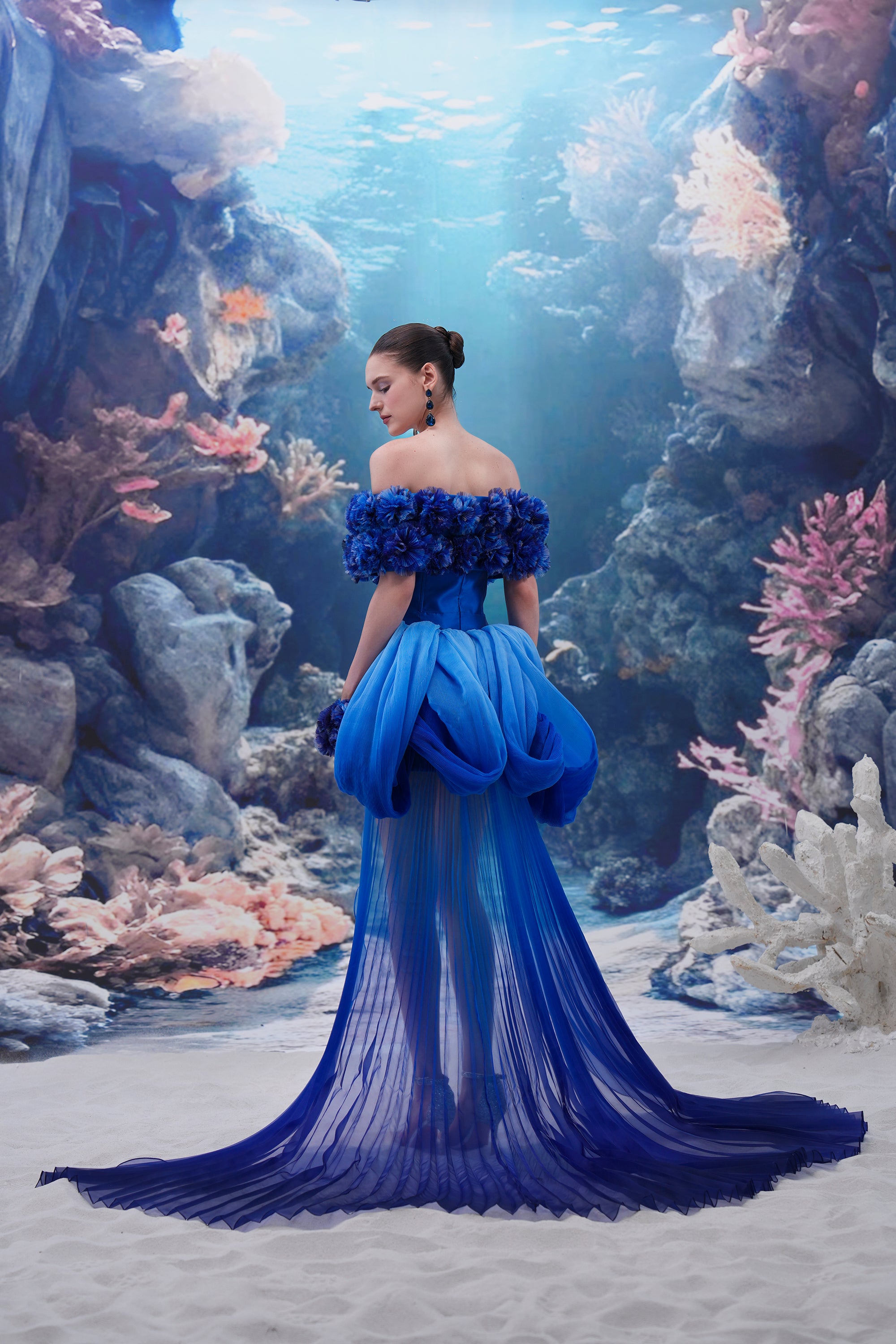 Maris Queen Taffeta & Organza Dress And Ophelia Organza Gloves
