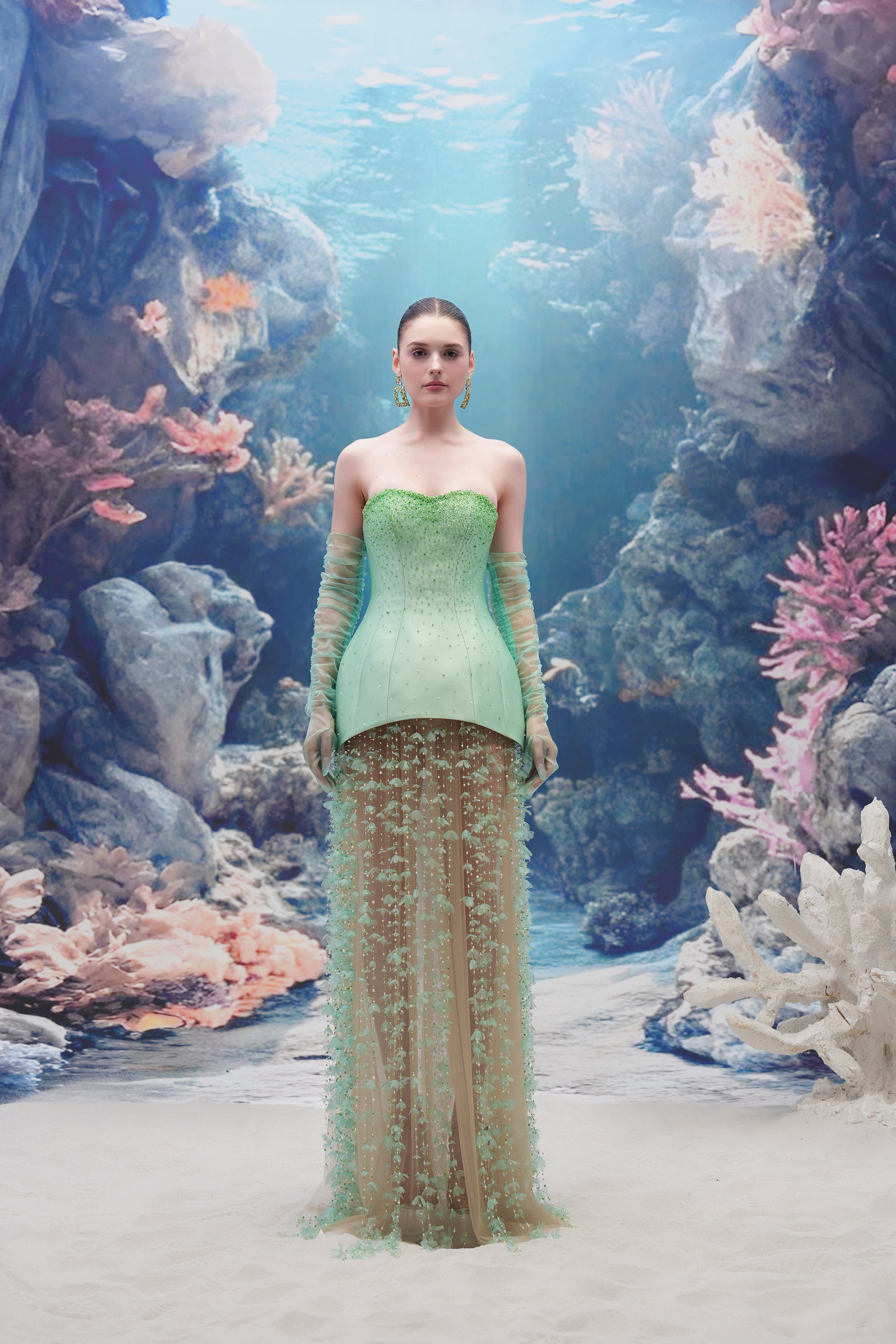 Kailani Royal Taffate, Tulle & Organza Dress