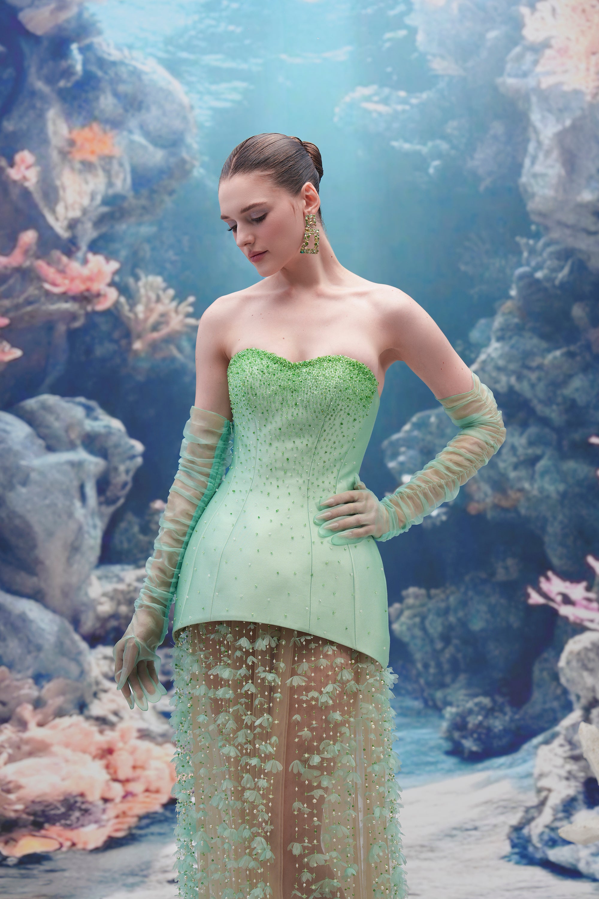 Kailani Royal Taffate, Tulle & Organza Dress