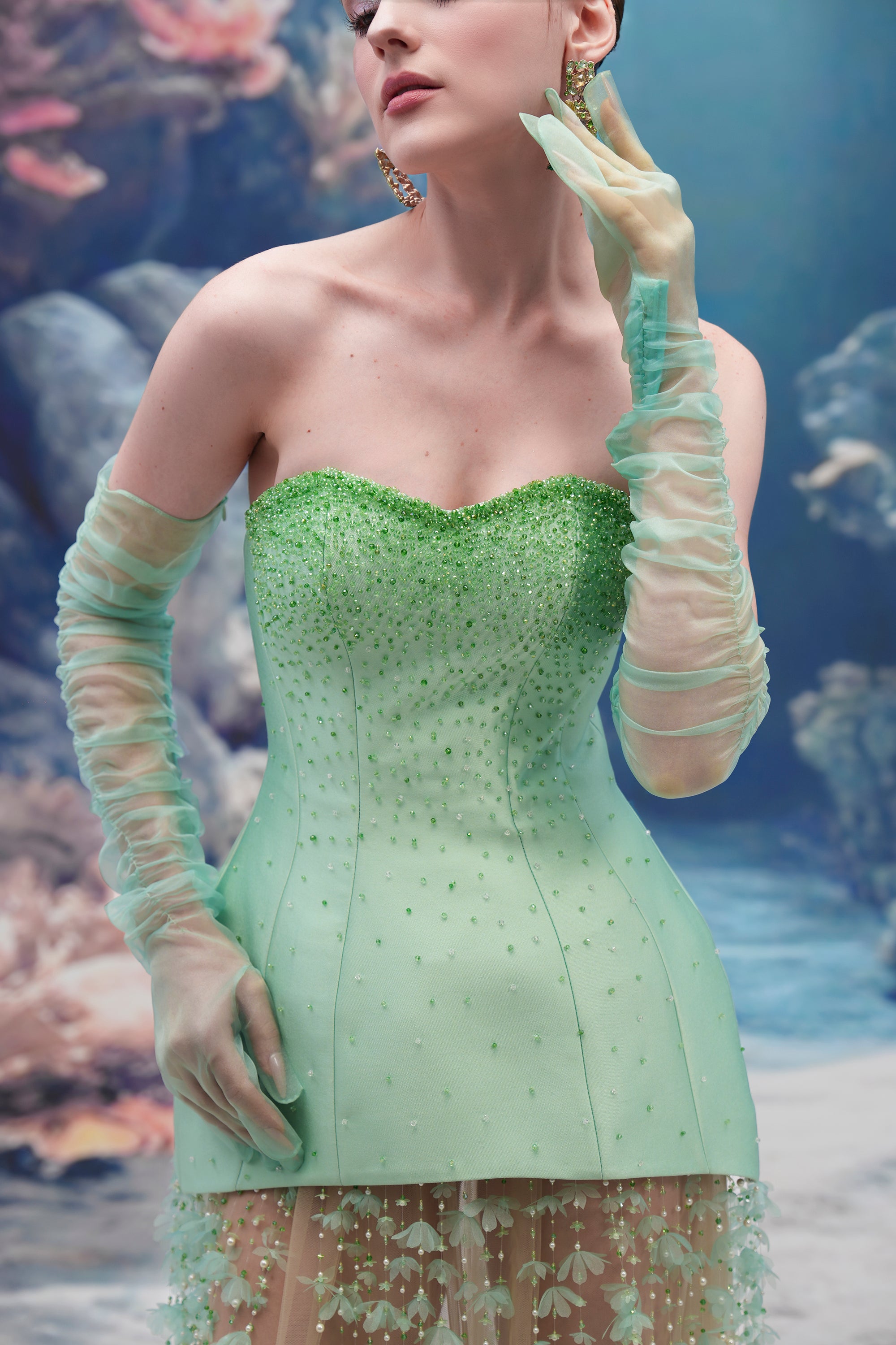 Kailani Royal Taffate, Tulle & Organza Dress