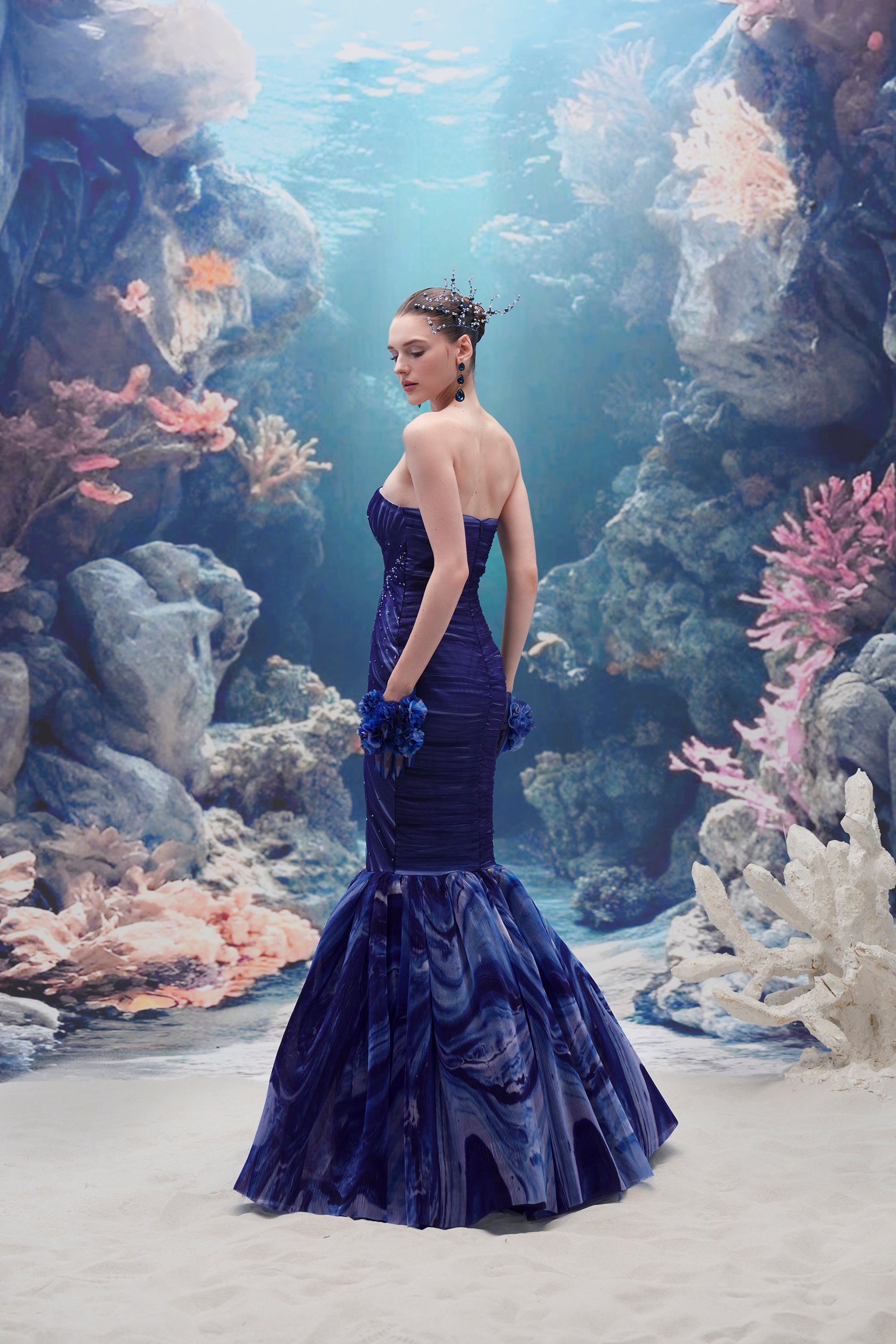 Coralia Tulle & Organza Dress And Ophelia Tulle & Organza Gloves