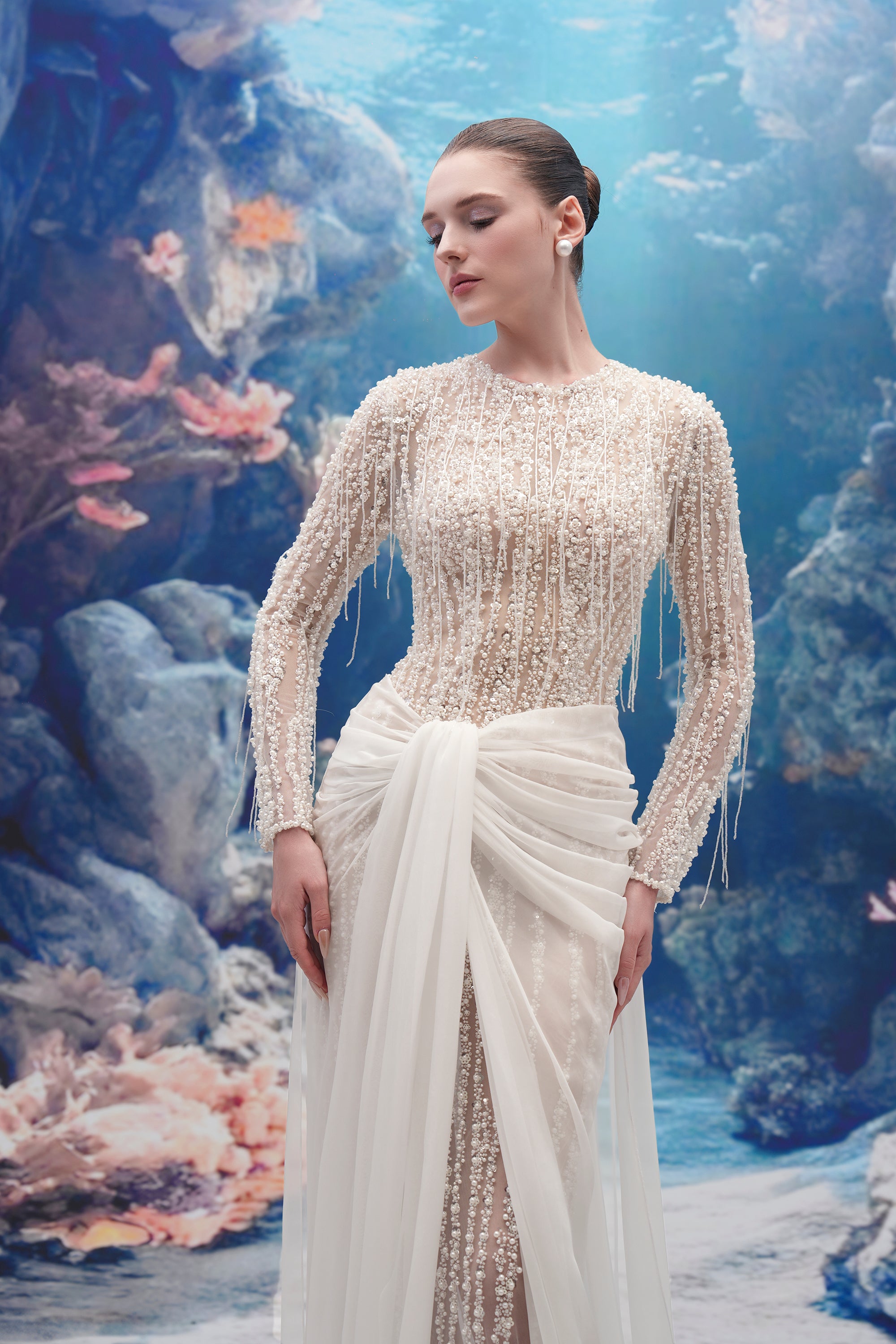 Navia Lace & Silk Dress
