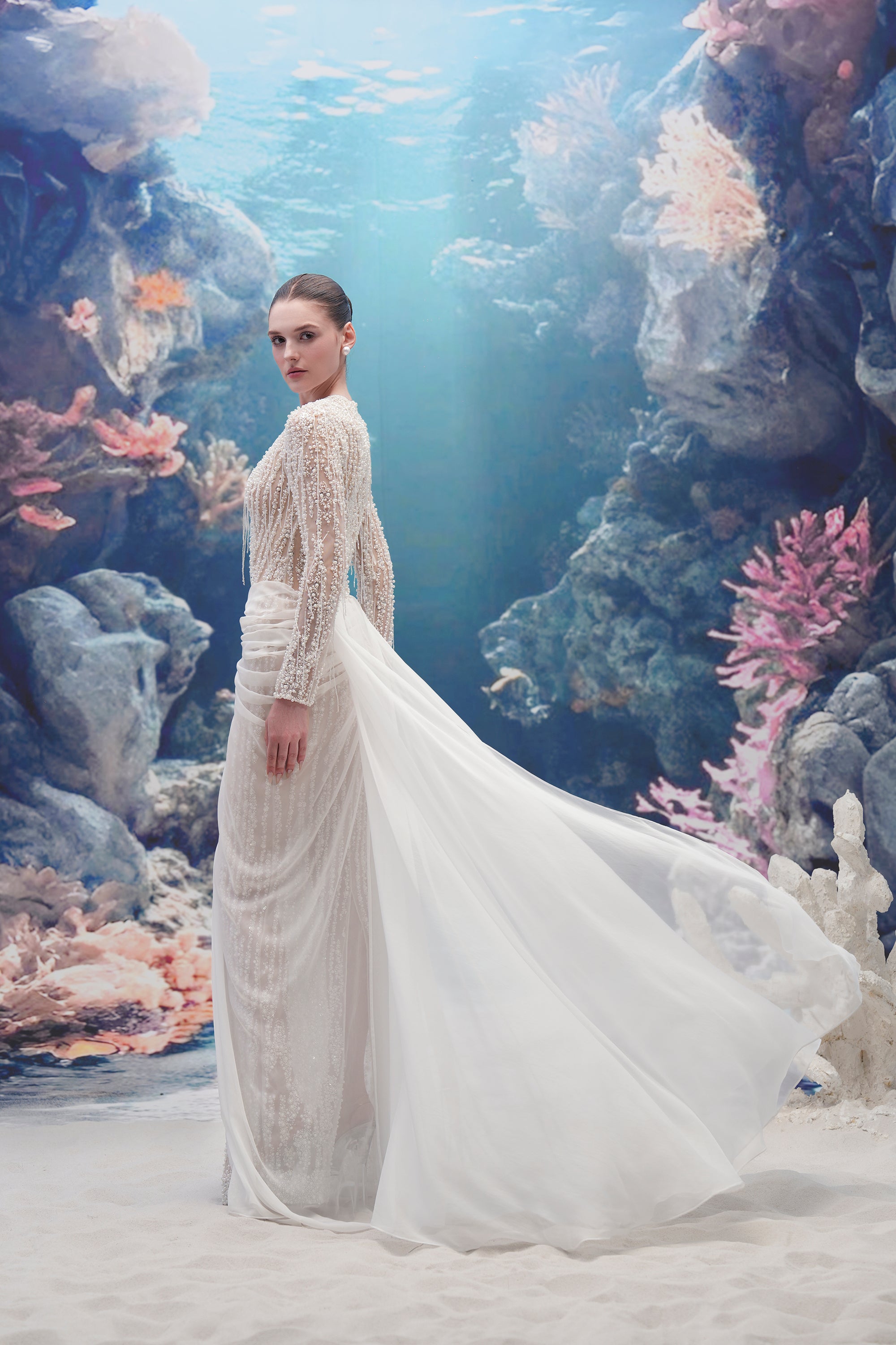 Navia Lace & Silk Dress