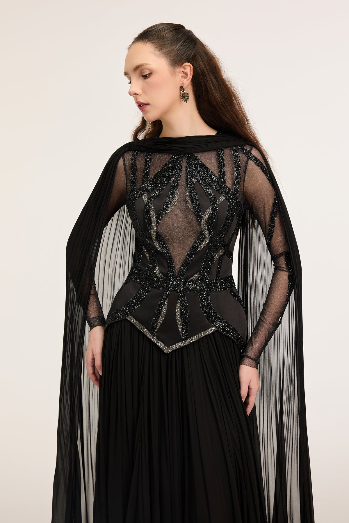 Selene Chiffon & Glitter Tulle dress