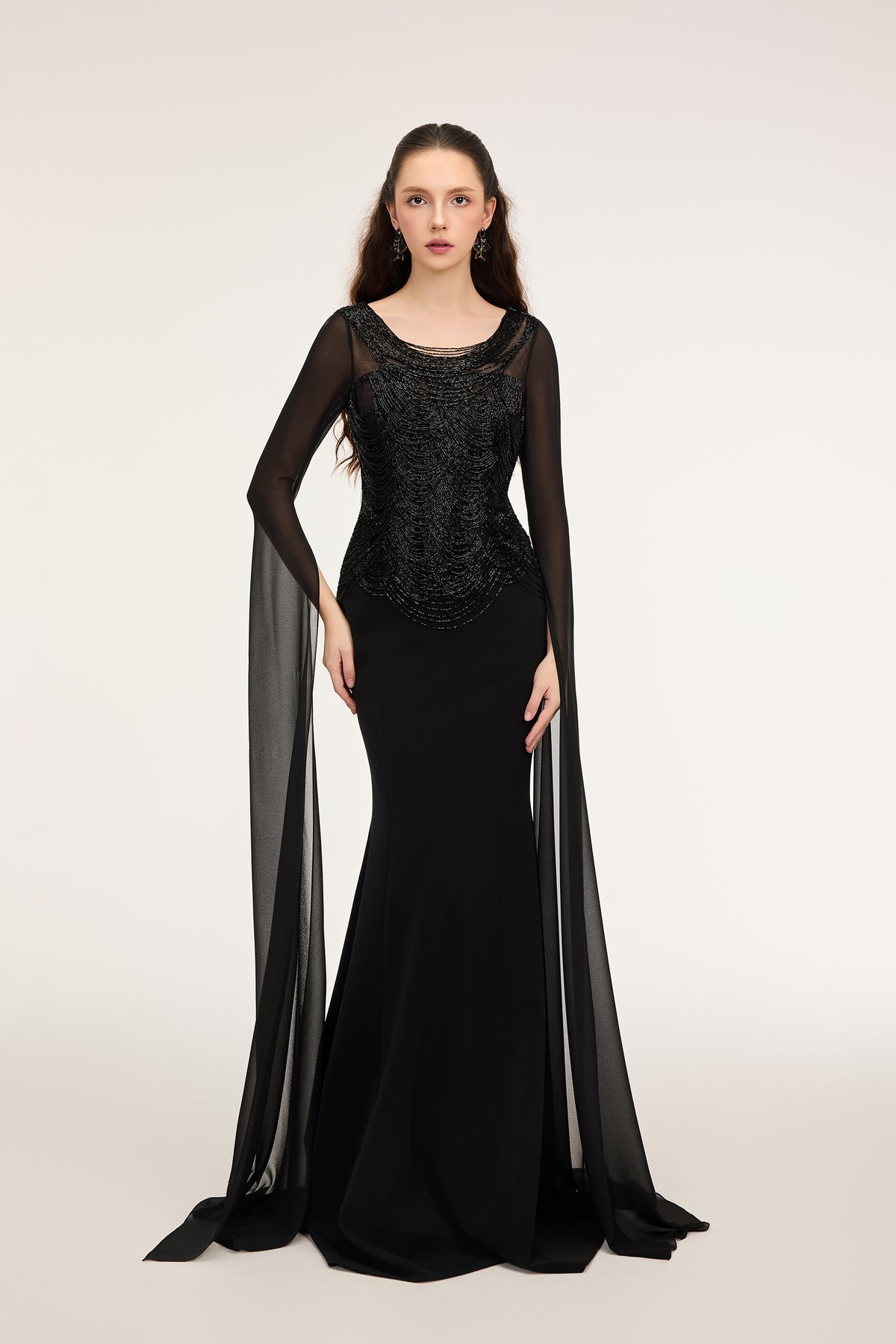 Safiya crepe & Chiffon dress