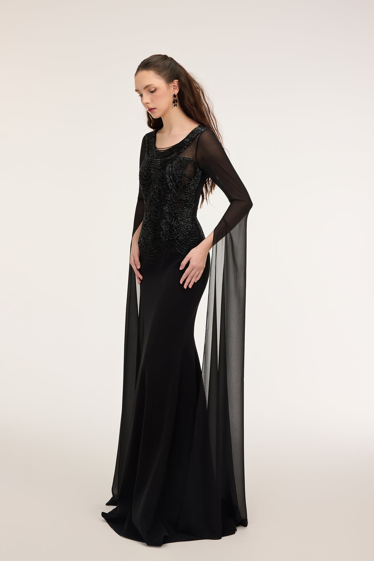 Safiya crepe & Chiffon dress