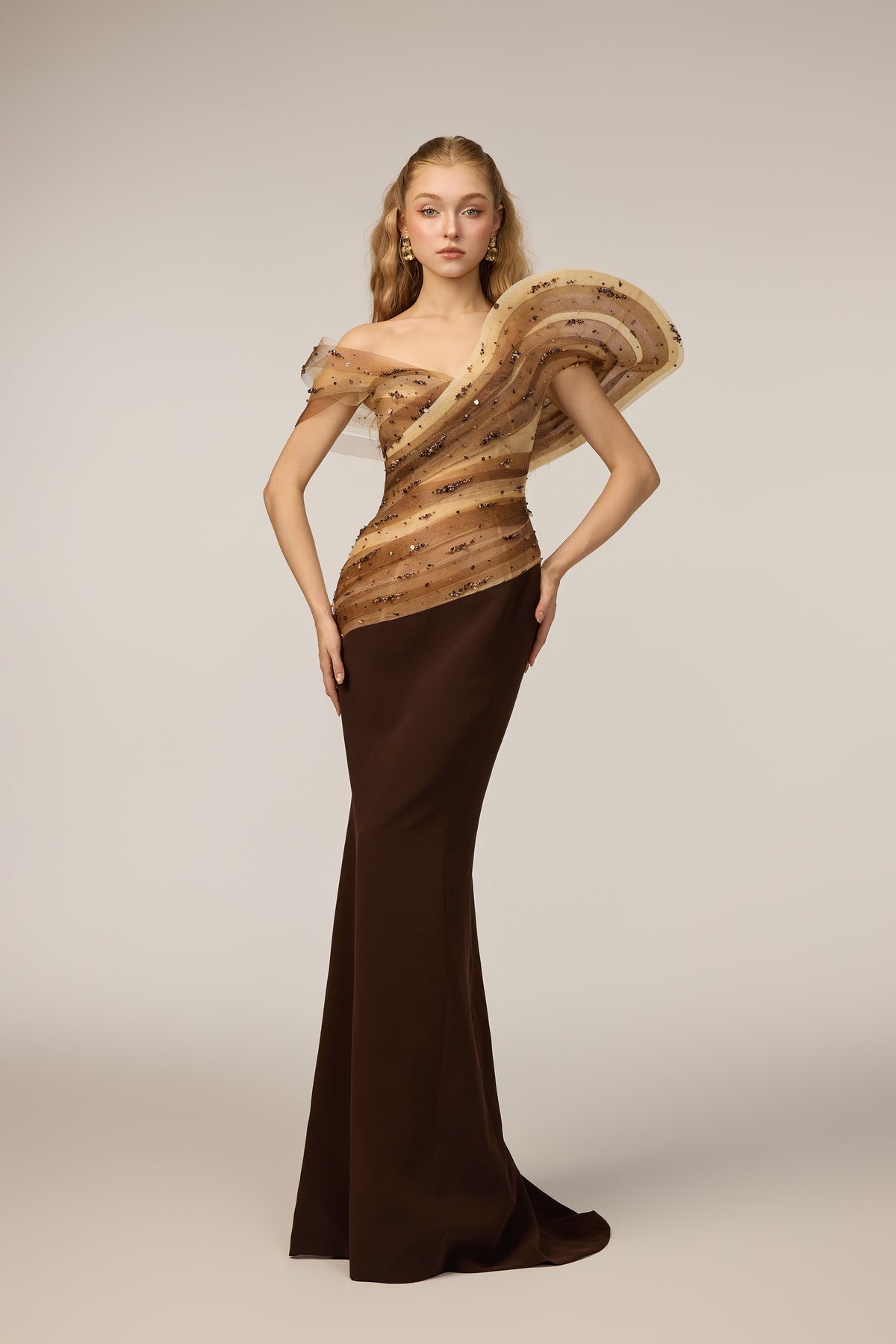 Vespera Tulle & Royal Silk dress