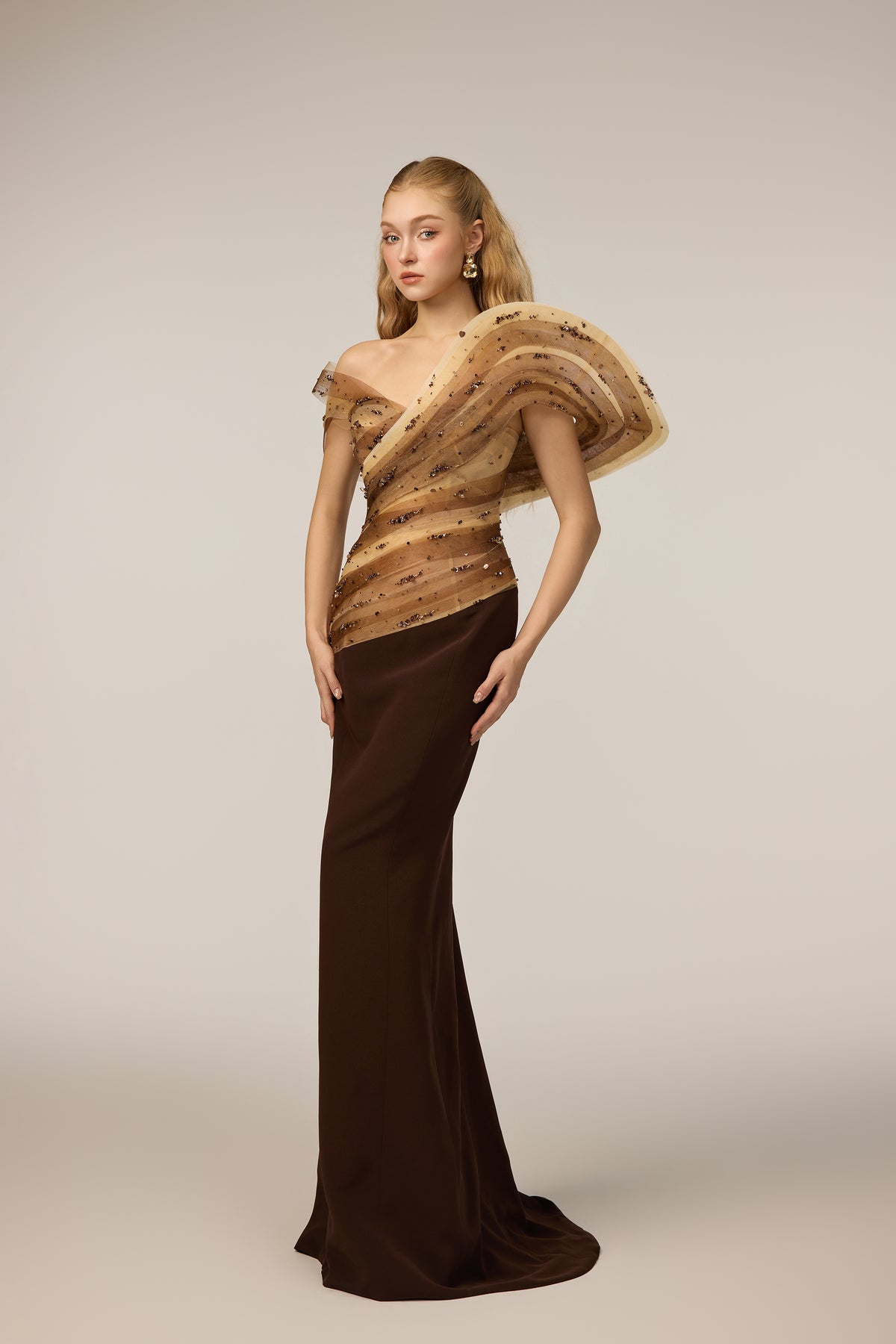 Vespera Tulle & Royal Silk dress