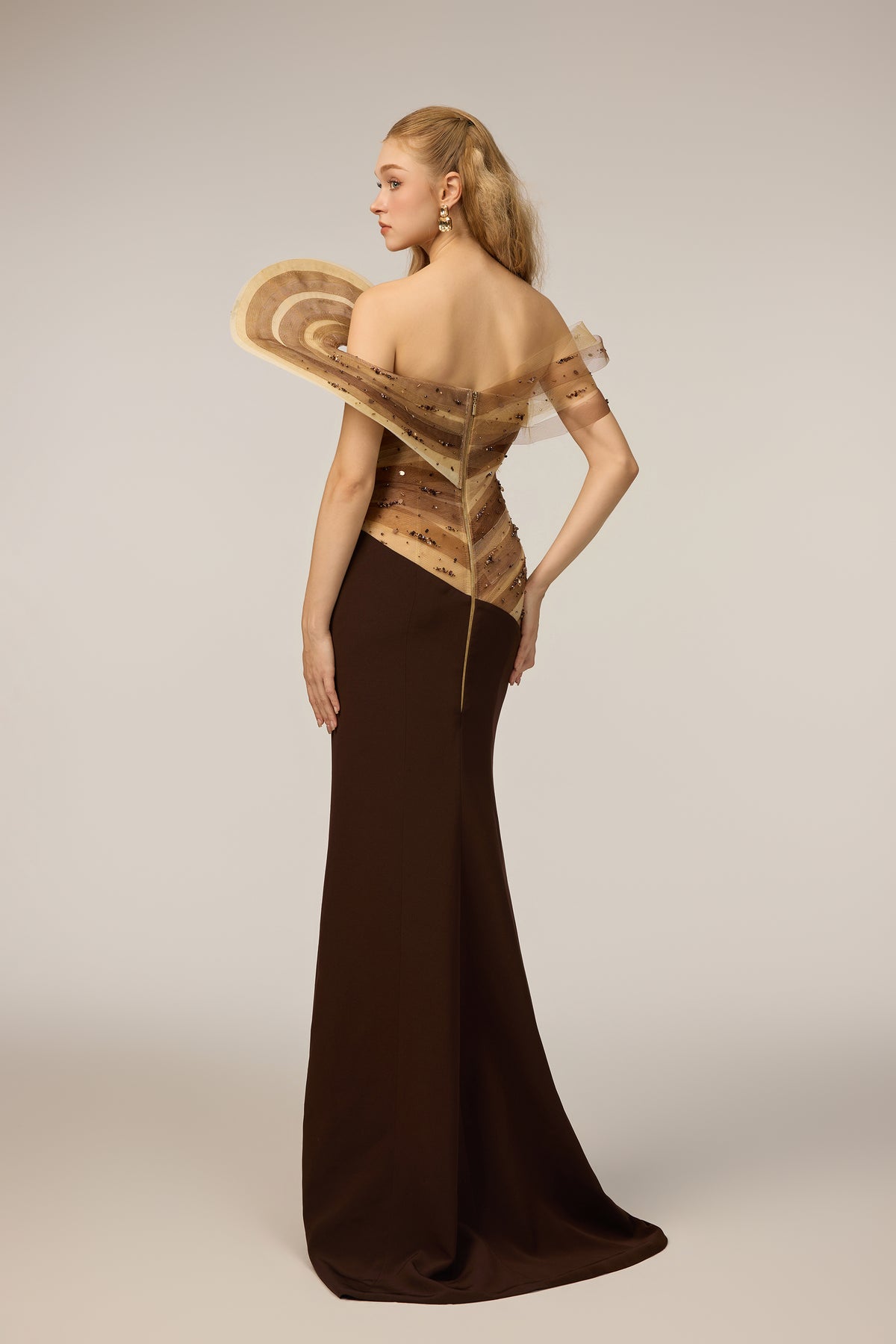 Vespera Tulle & Royal Silk dress