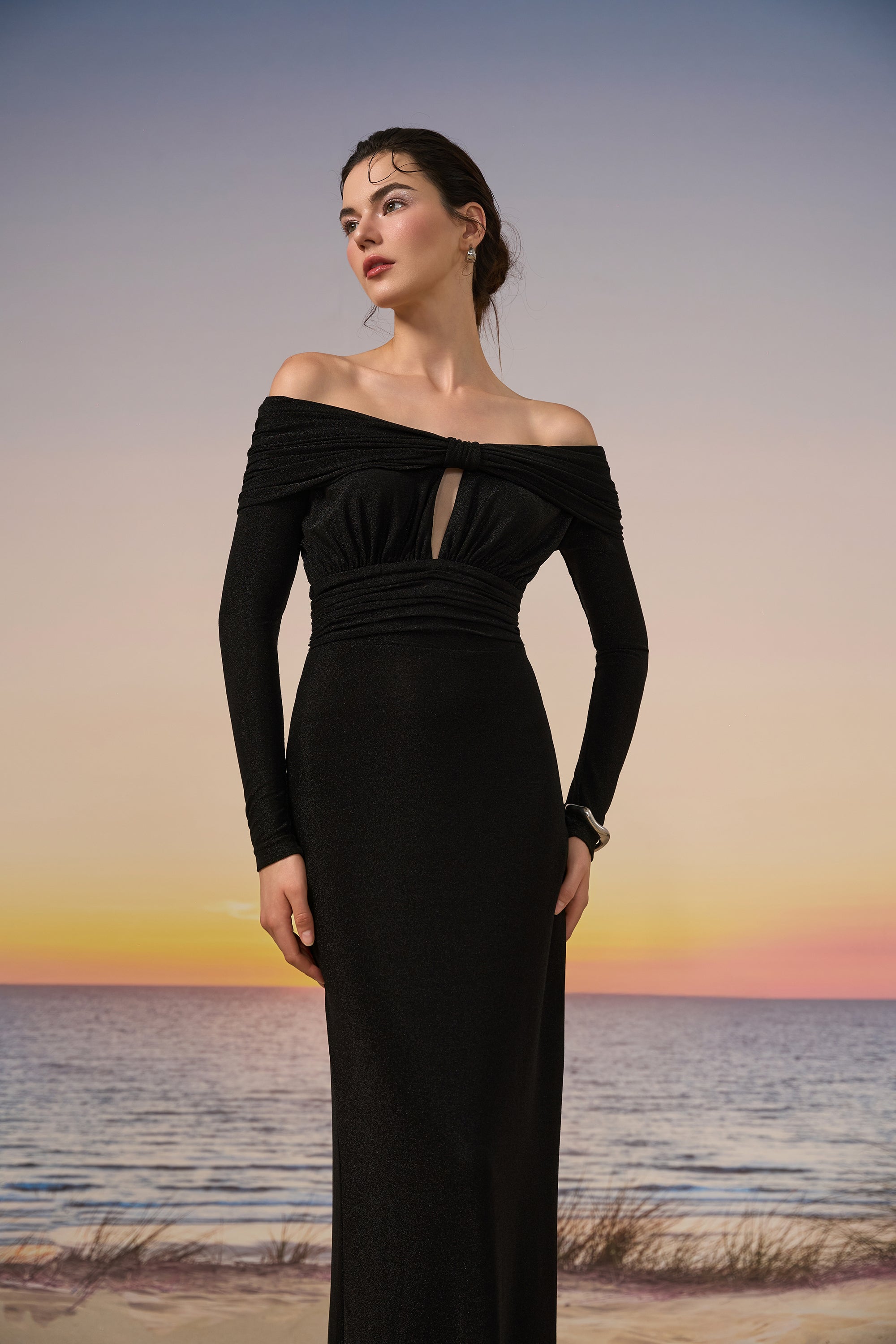 Brisa glitter Jersey dress