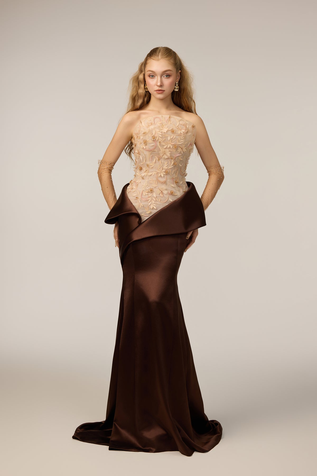 Ilyana Tulle & Royal Silk dress