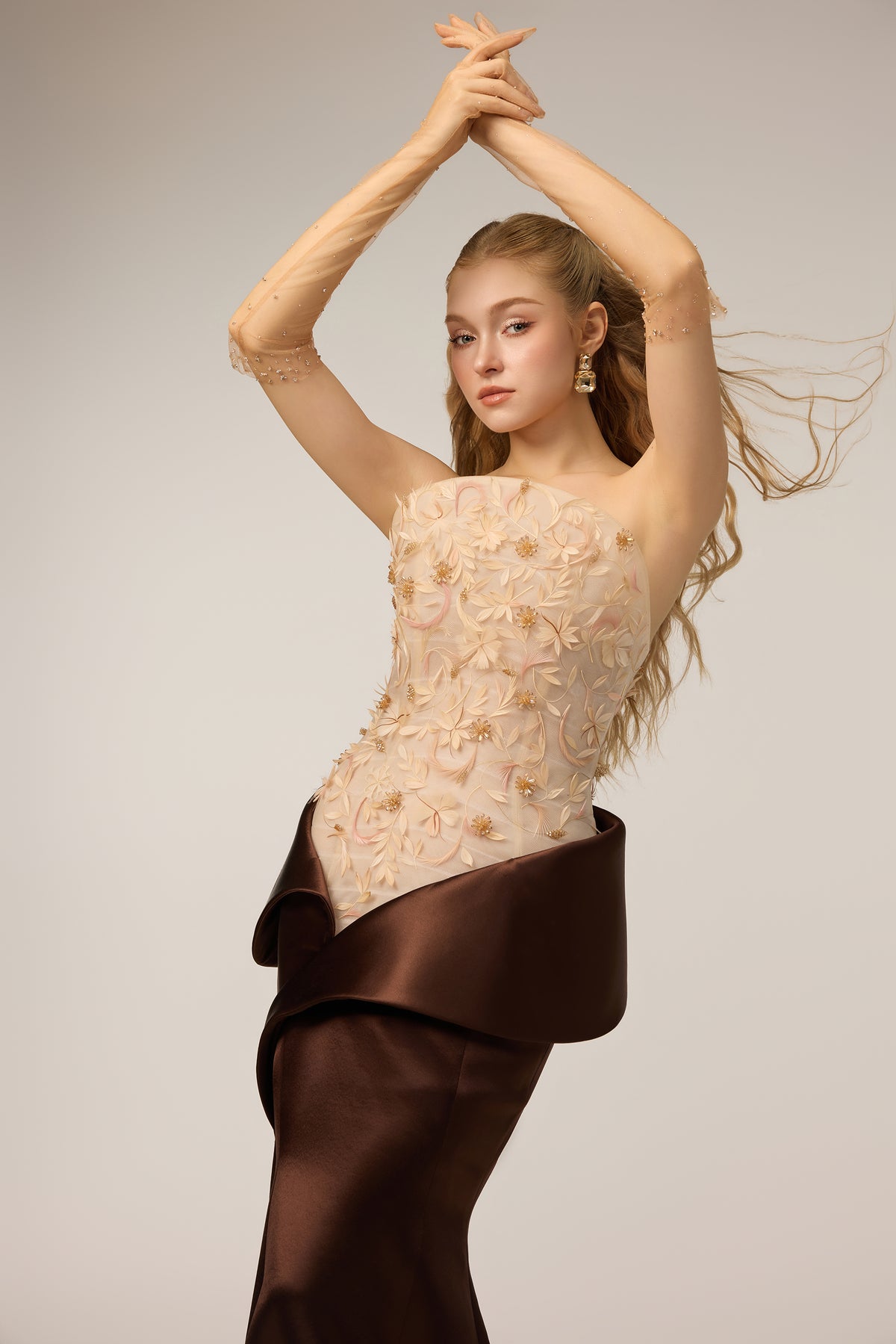Ilyana Tulle & Royal Silk dress