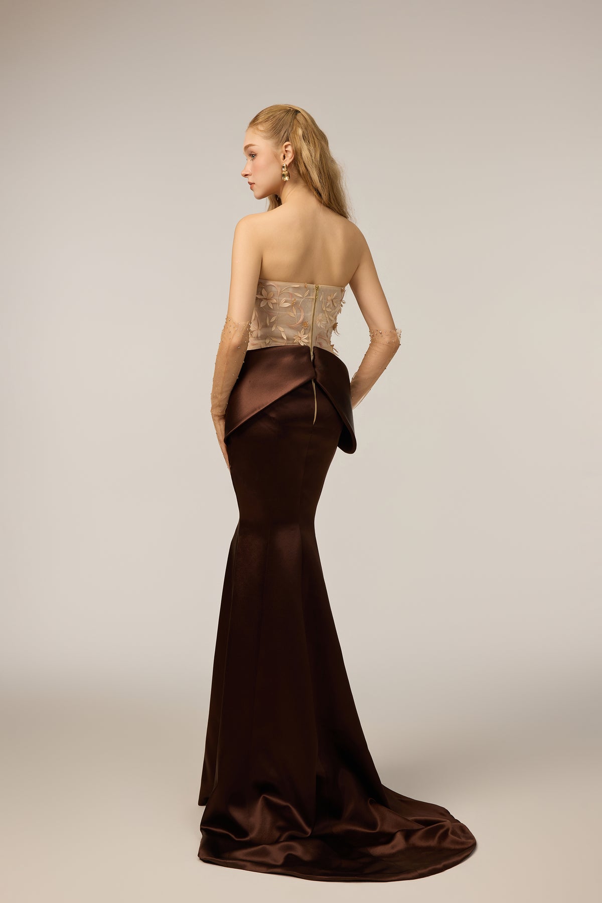 Ilyana Tulle & Royal Silk dress