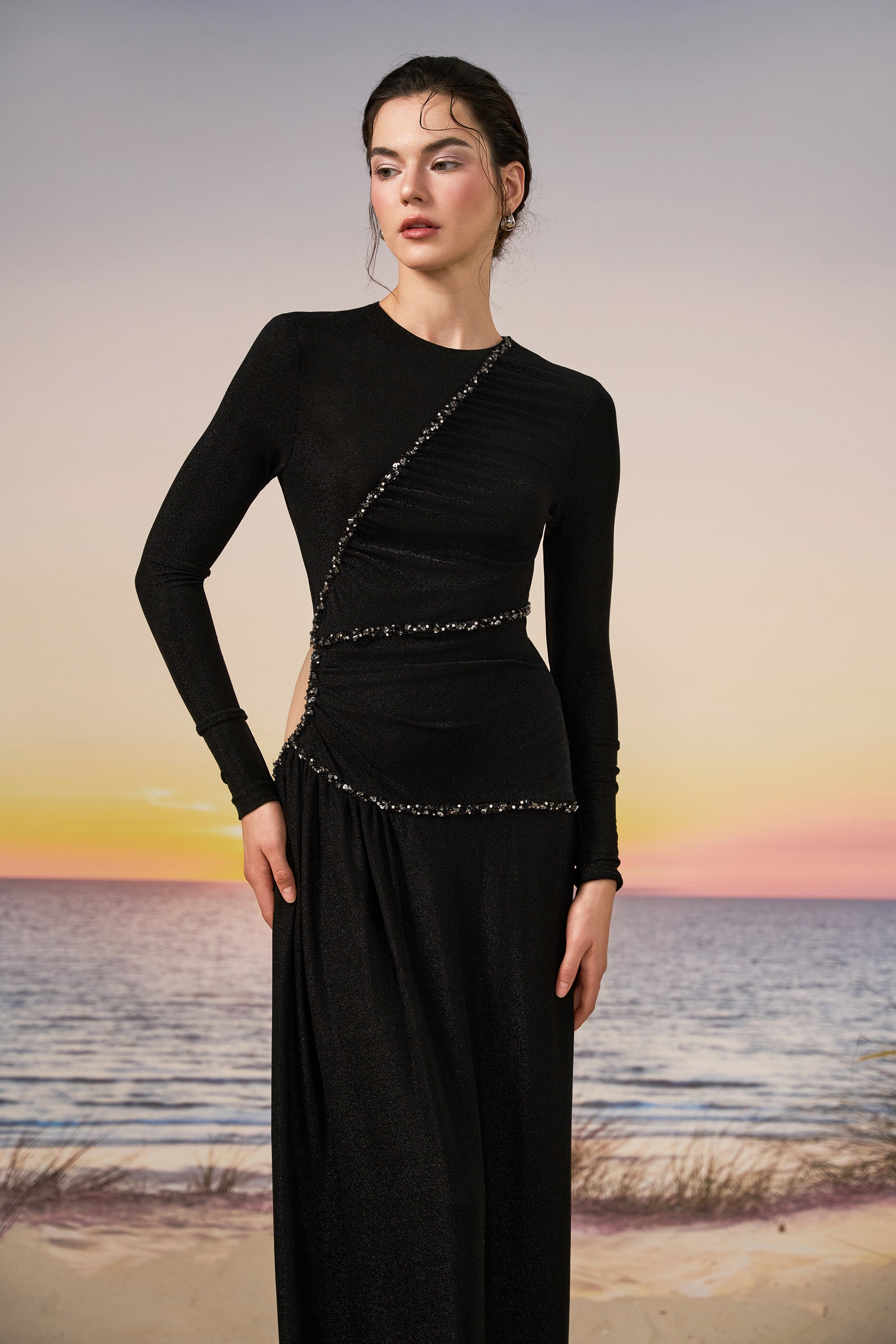 Raya glitter Jersey dress