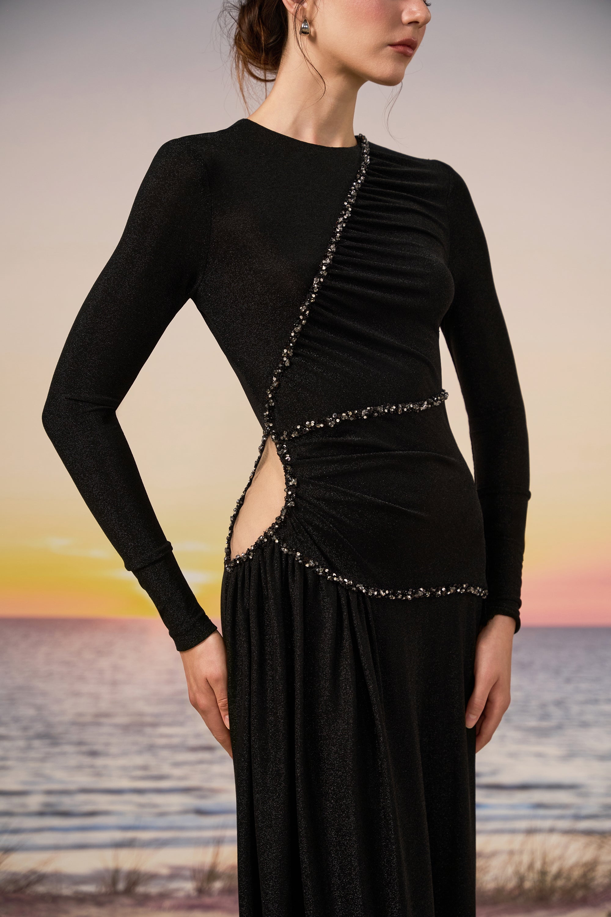 Raya glitter Jersey dress