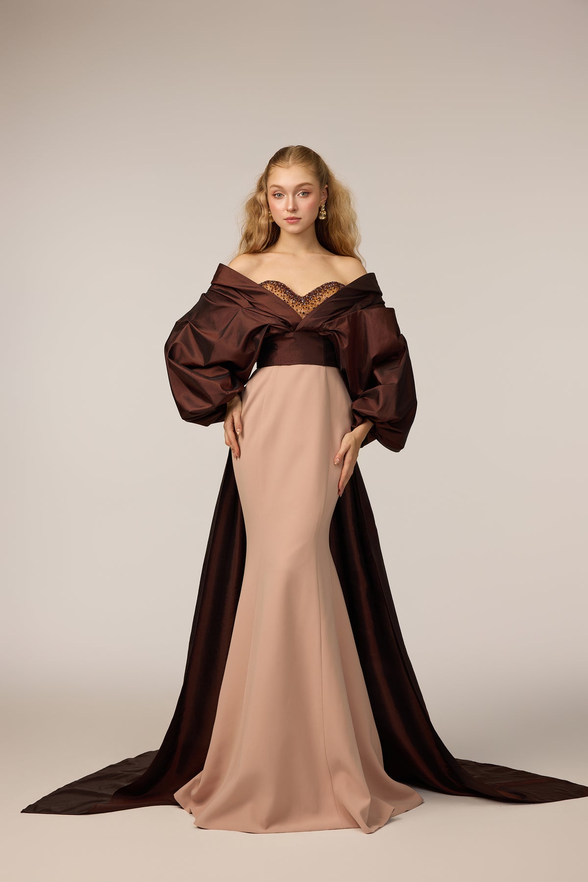 Halina Crepe & Taffeta dress