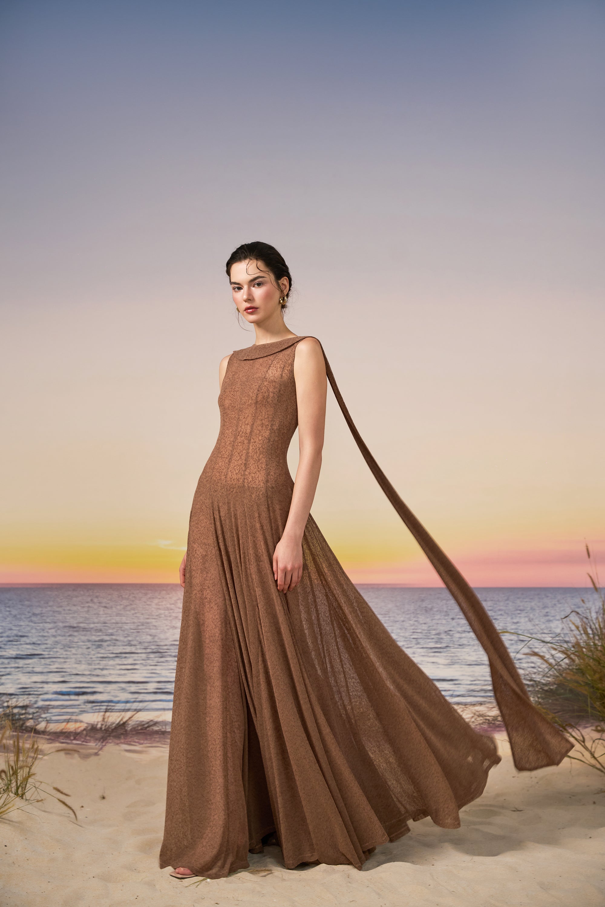 Inda tulle Jersey dress