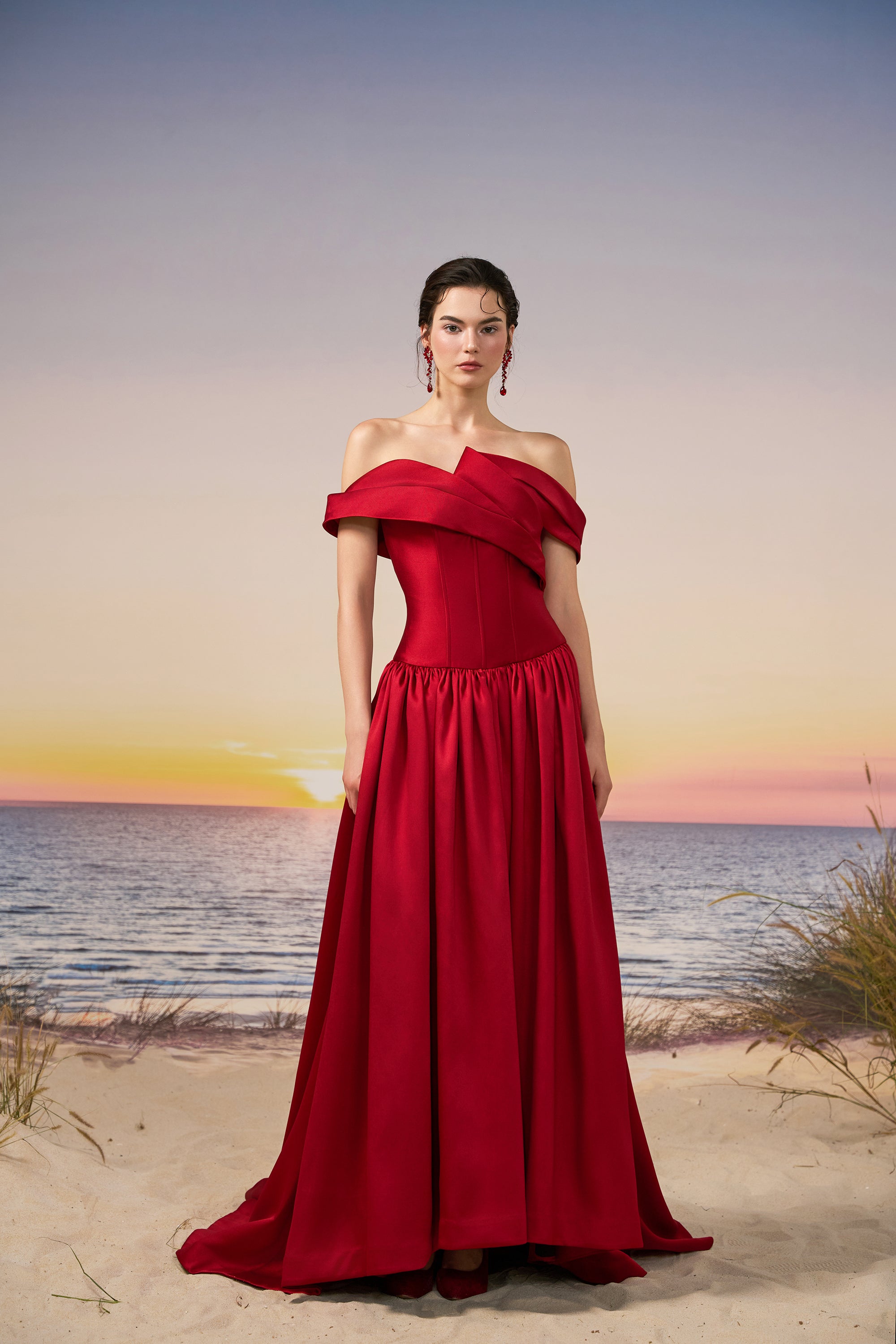 Sana royal taffeta dress