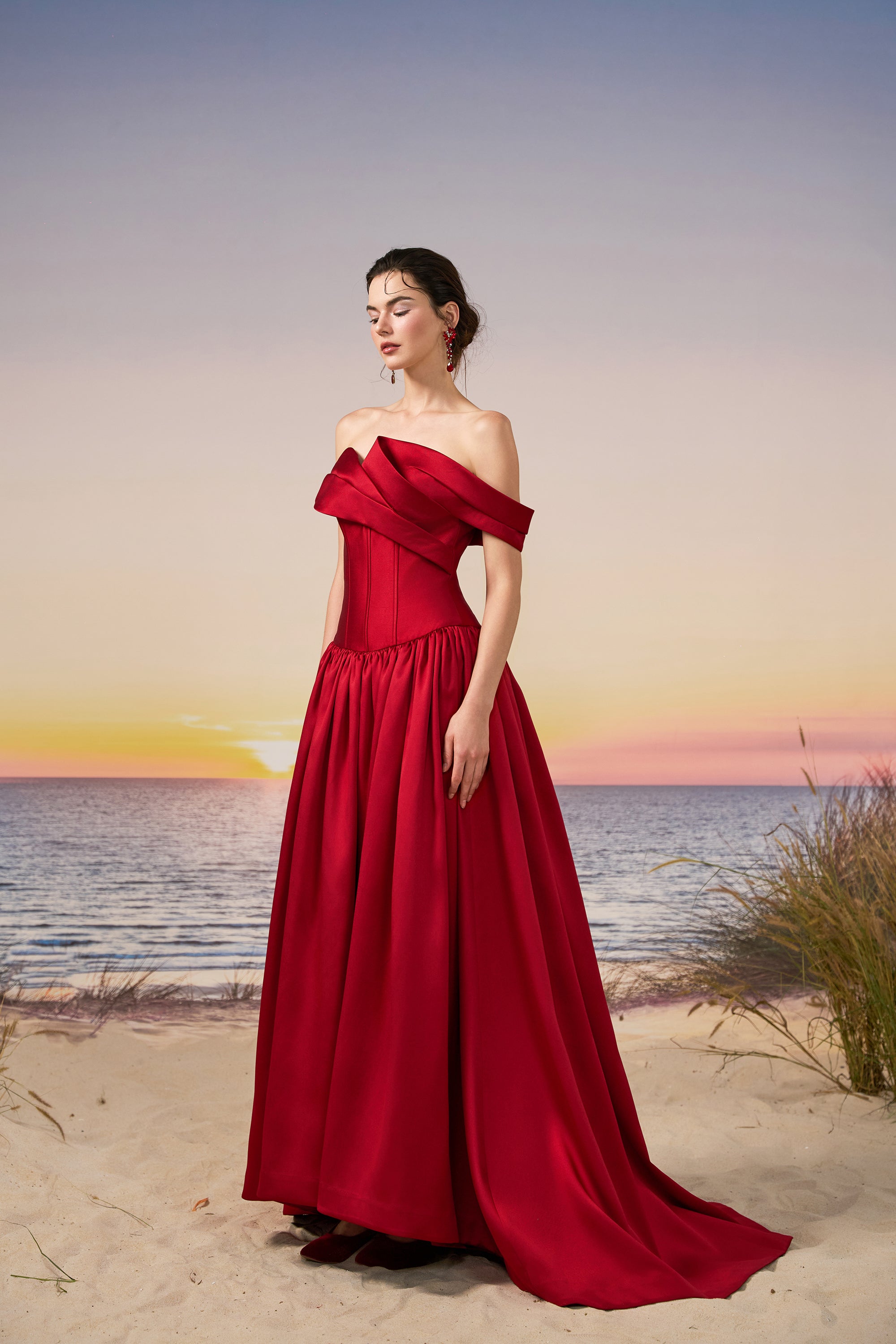 Sana royal taffeta dress