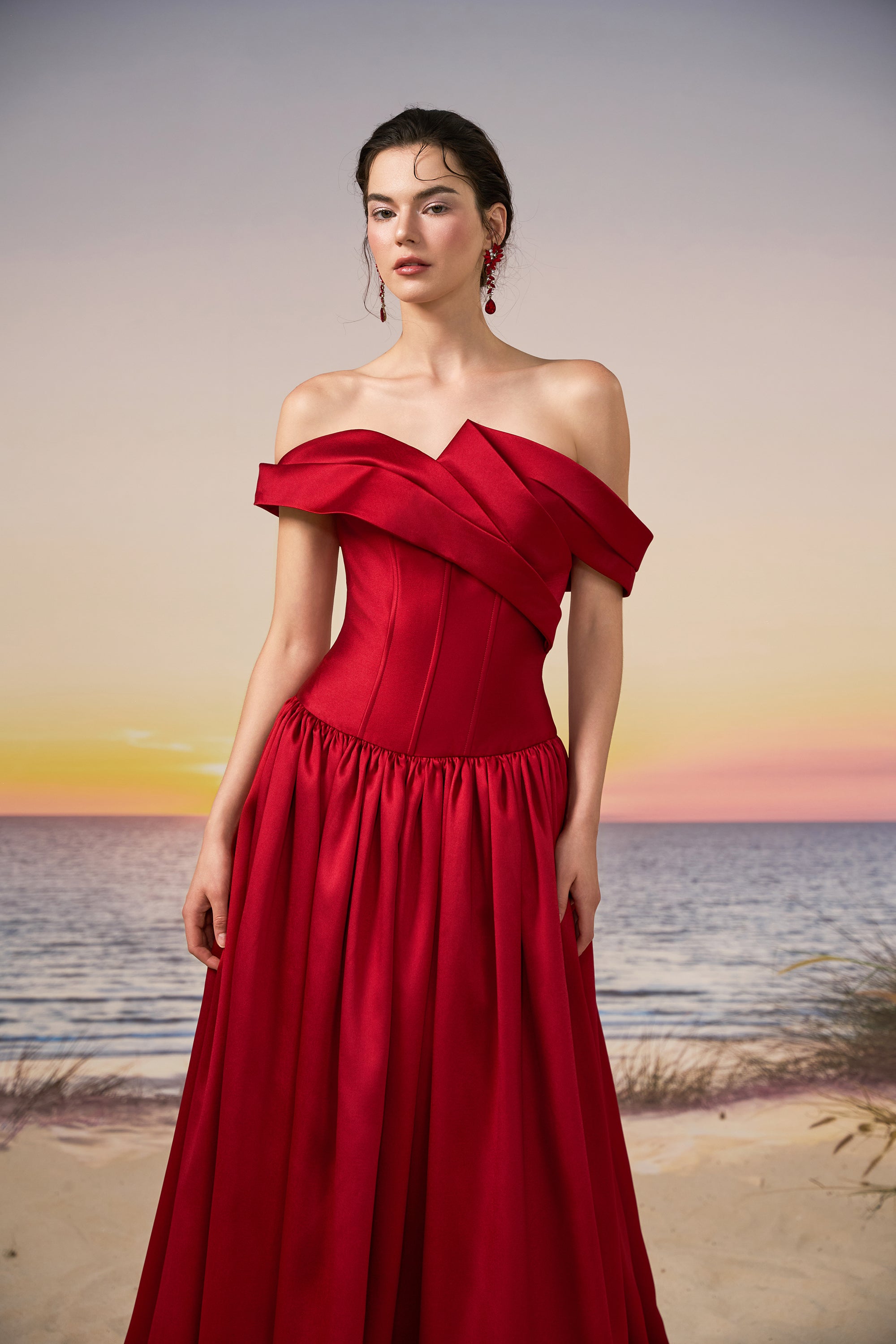 Sana royal taffeta dress