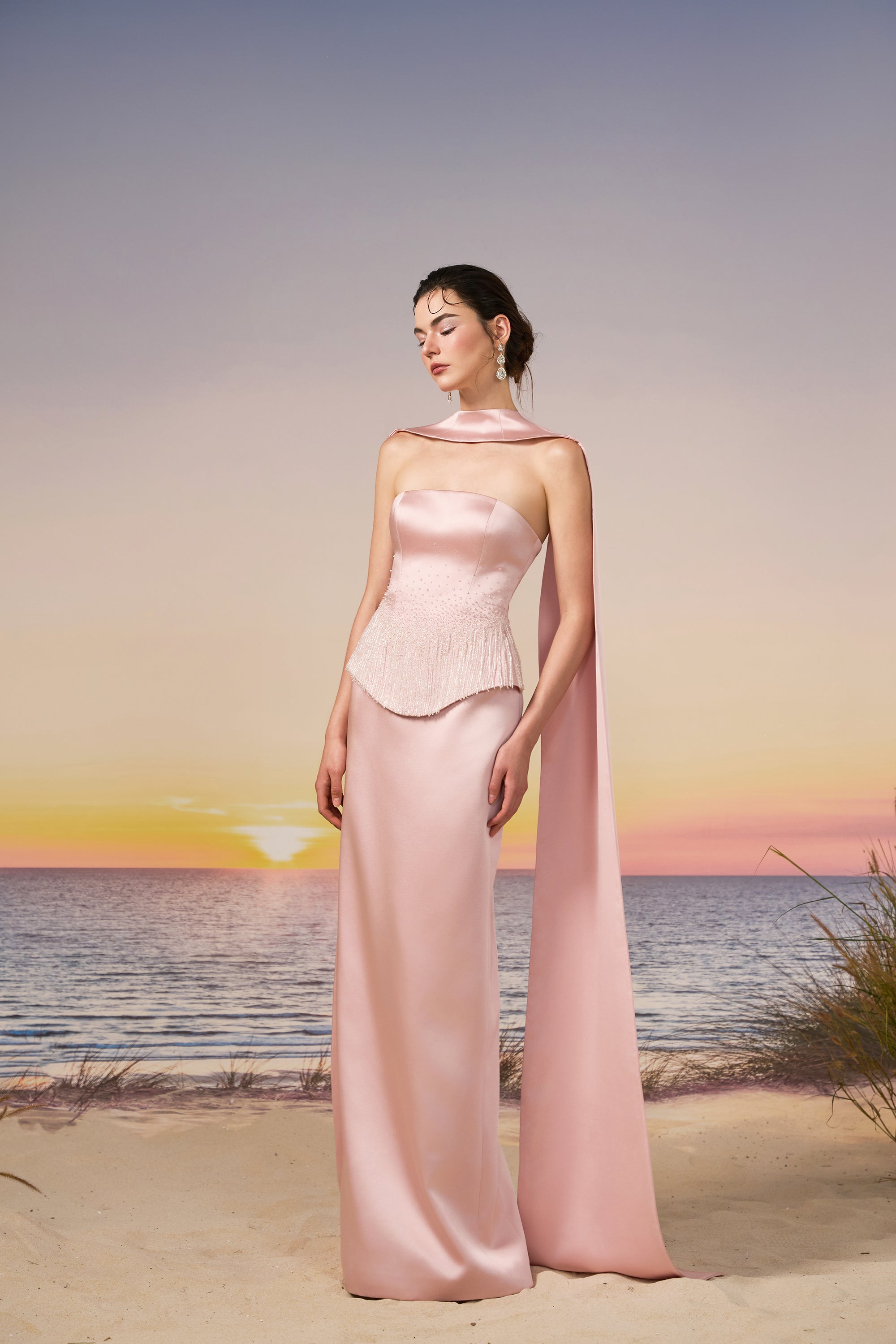 Luz silk taffeta dress