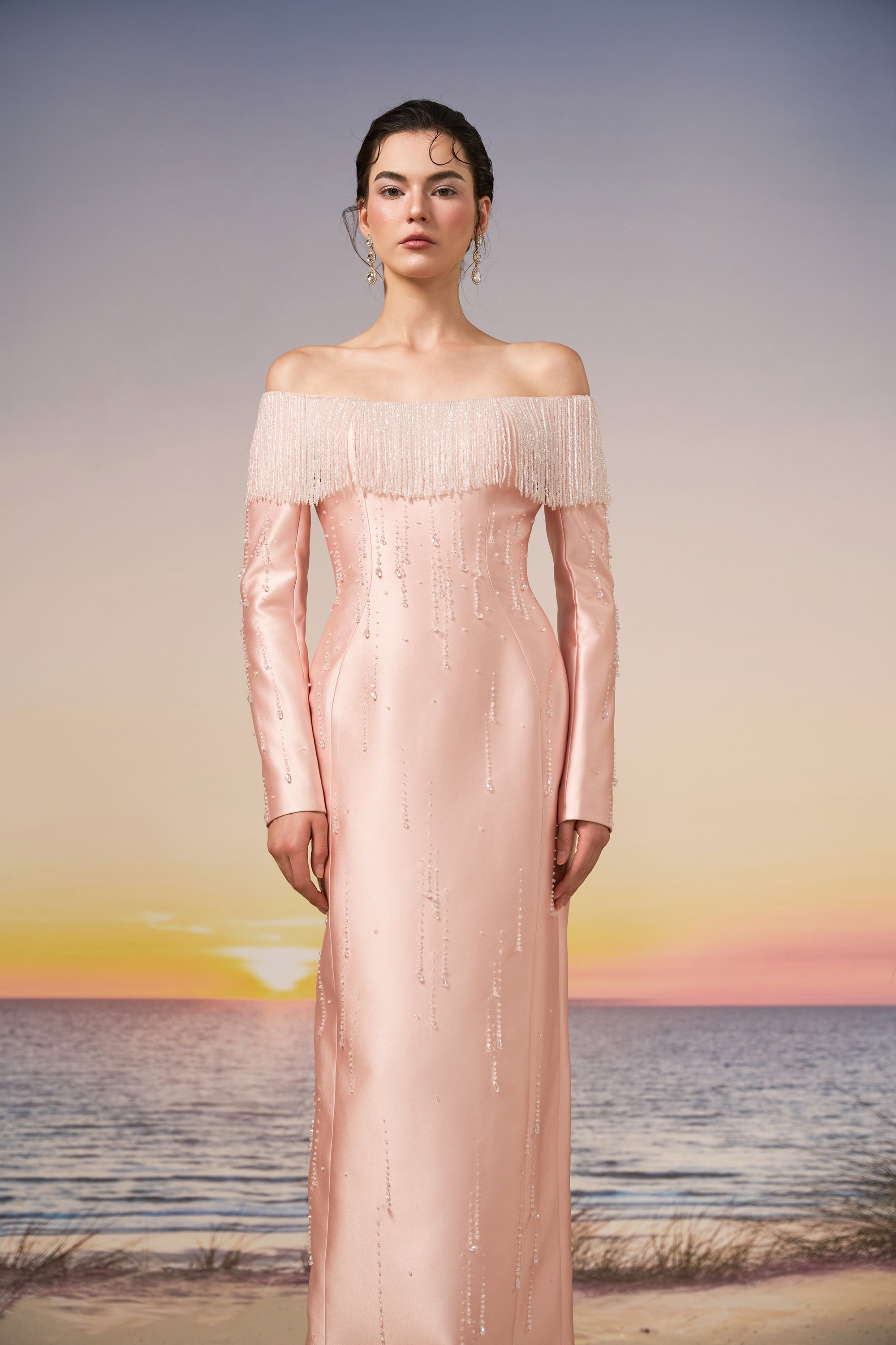 Talia royal taffeta dress