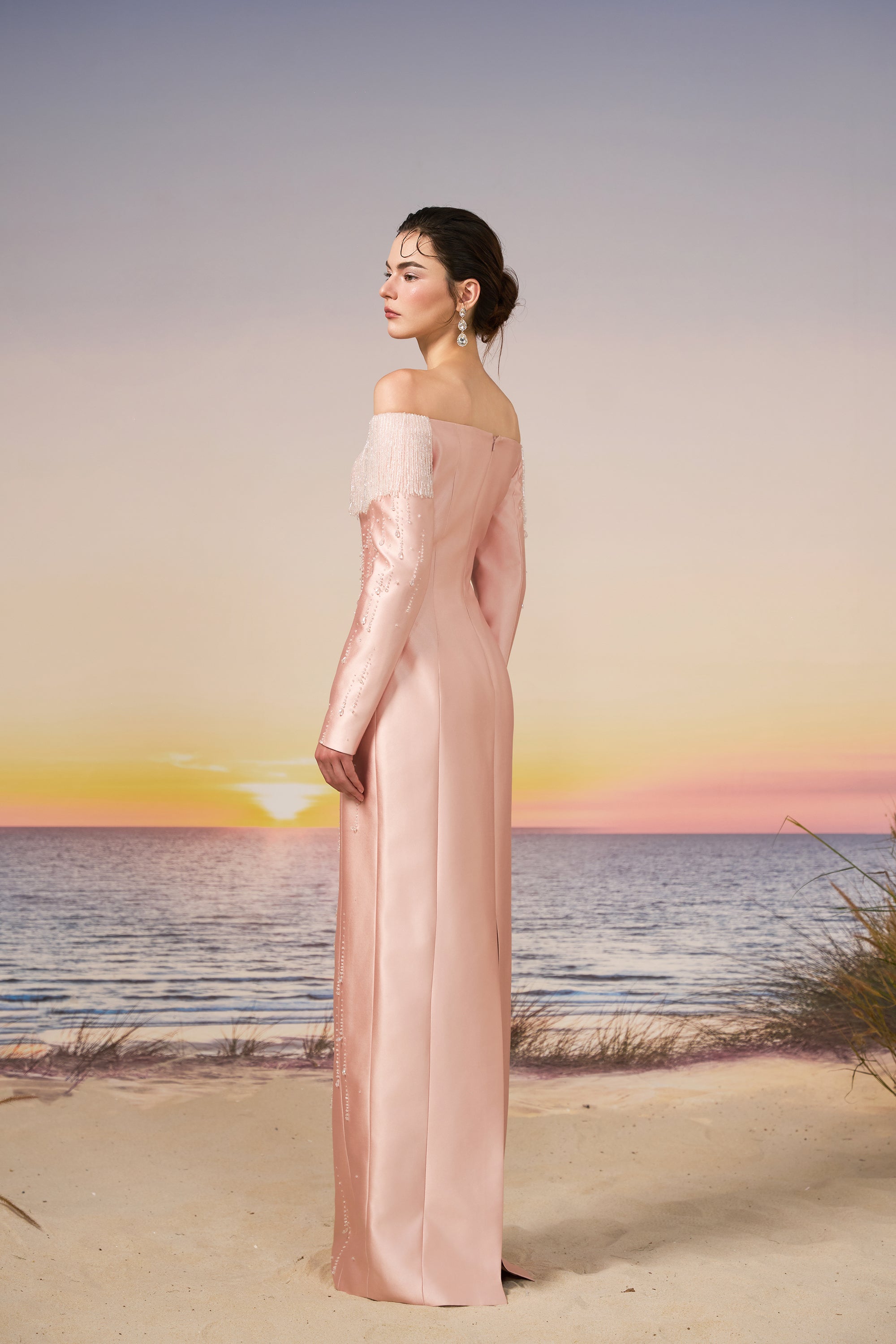 Talia royal taffeta dress