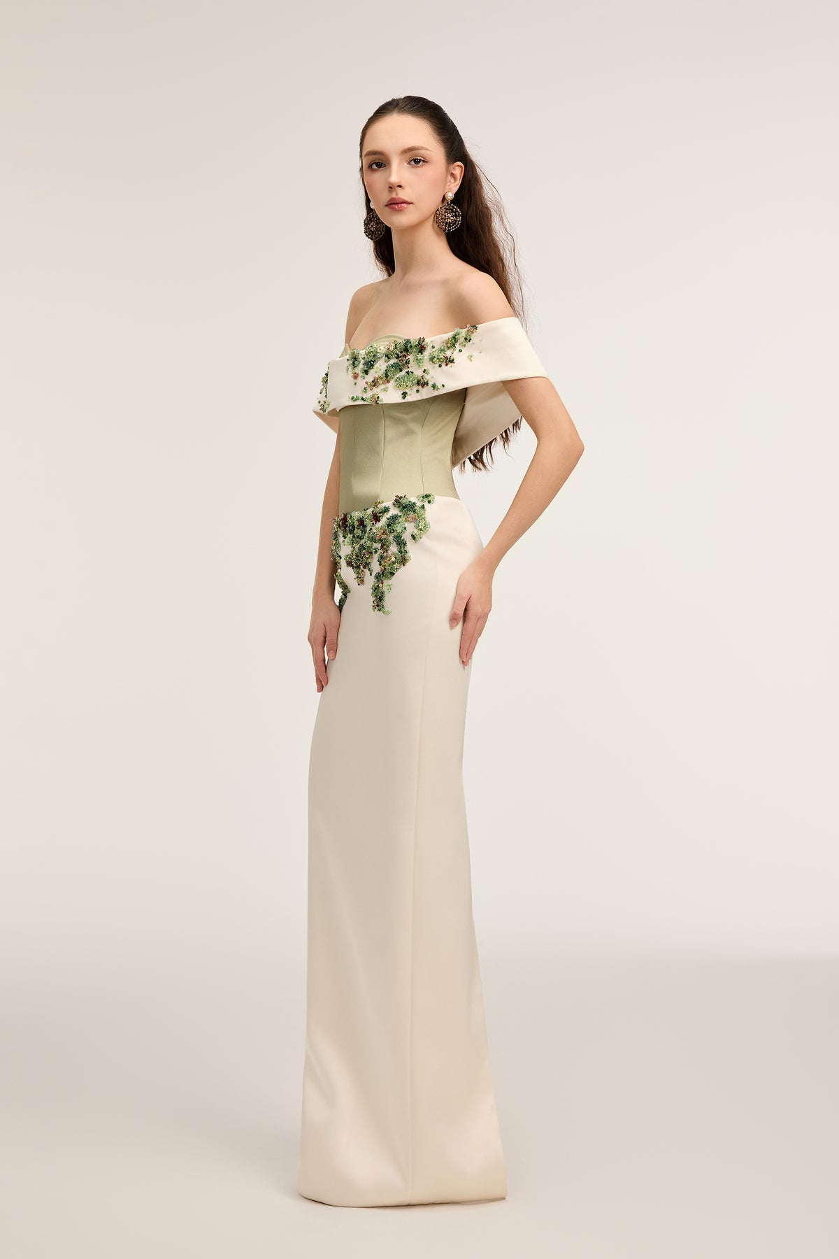 Malika Silk Taffeta & Crepe dress
