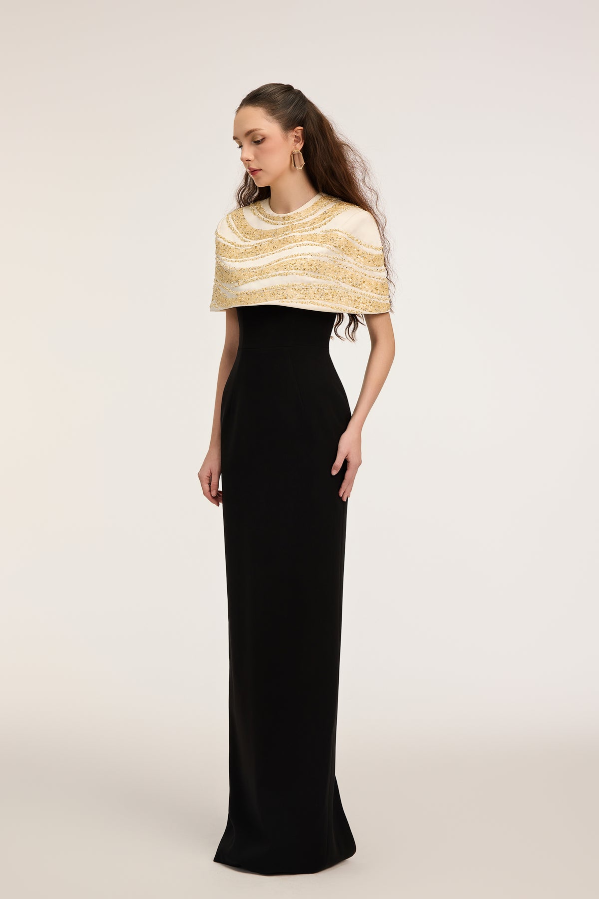 Naomi Crepe & Silk Taffeta dress